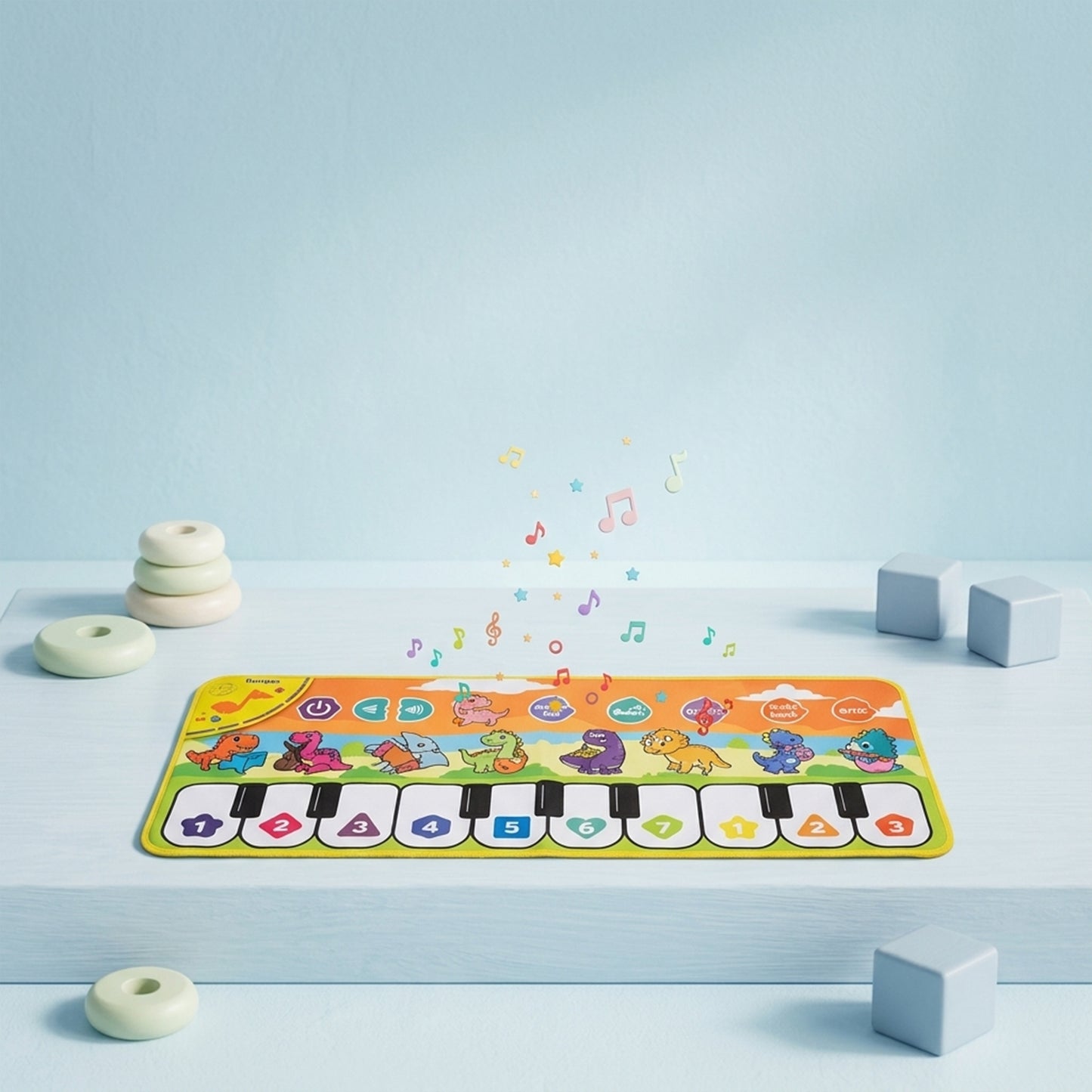 Musical Piano Mat for Toddlers - Floor Dance Carpet - Early Educational Music & Movement Toy Gift