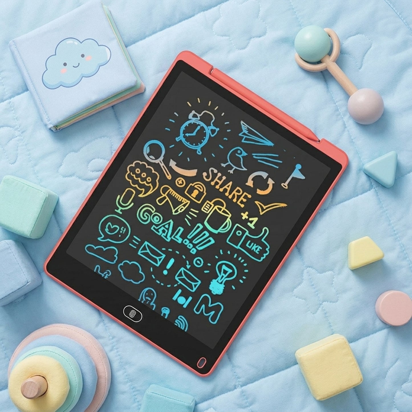Colorful LCD Drawing Tablet - Portable Electronic Writing Pad - Creative Erasable Handwriting Board Gift for Boys & Girls