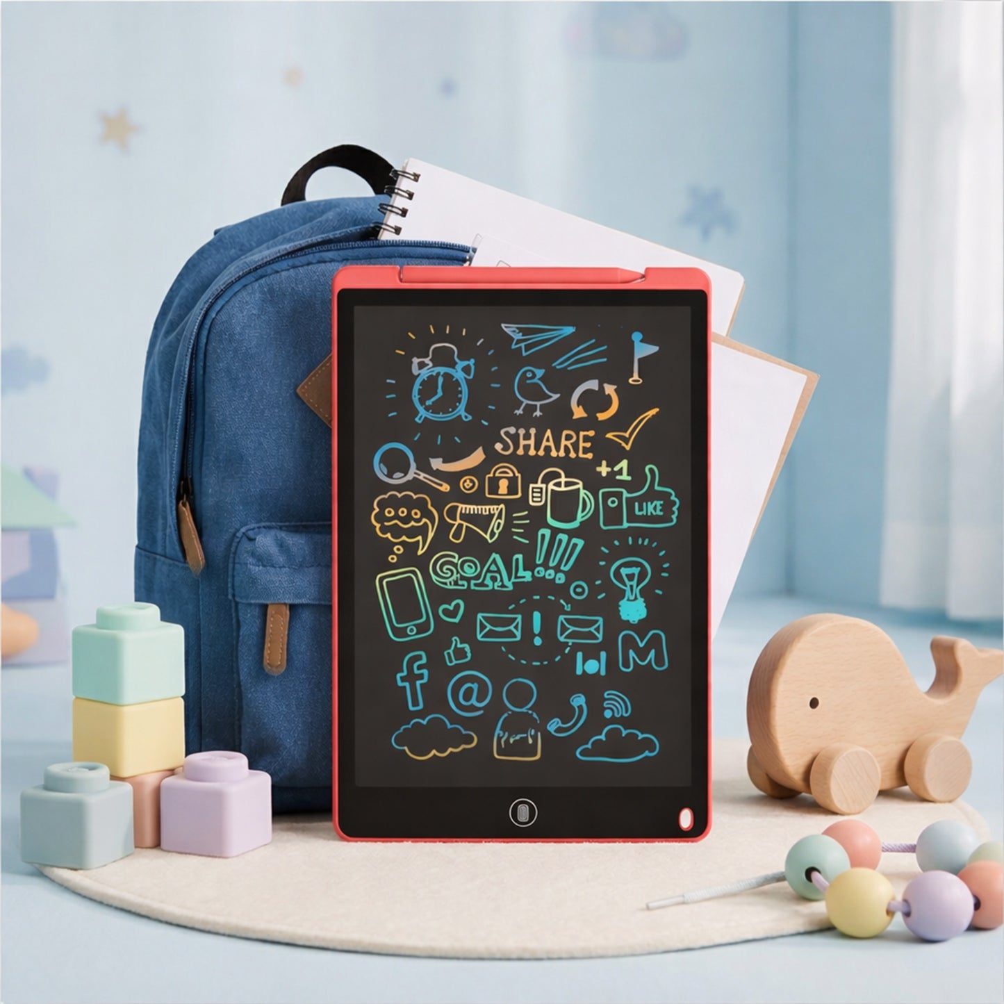 Colorful LCD Drawing Tablet - Portable Electronic Writing Pad - Creative Erasable Handwriting Board Gift for Boys & Girls