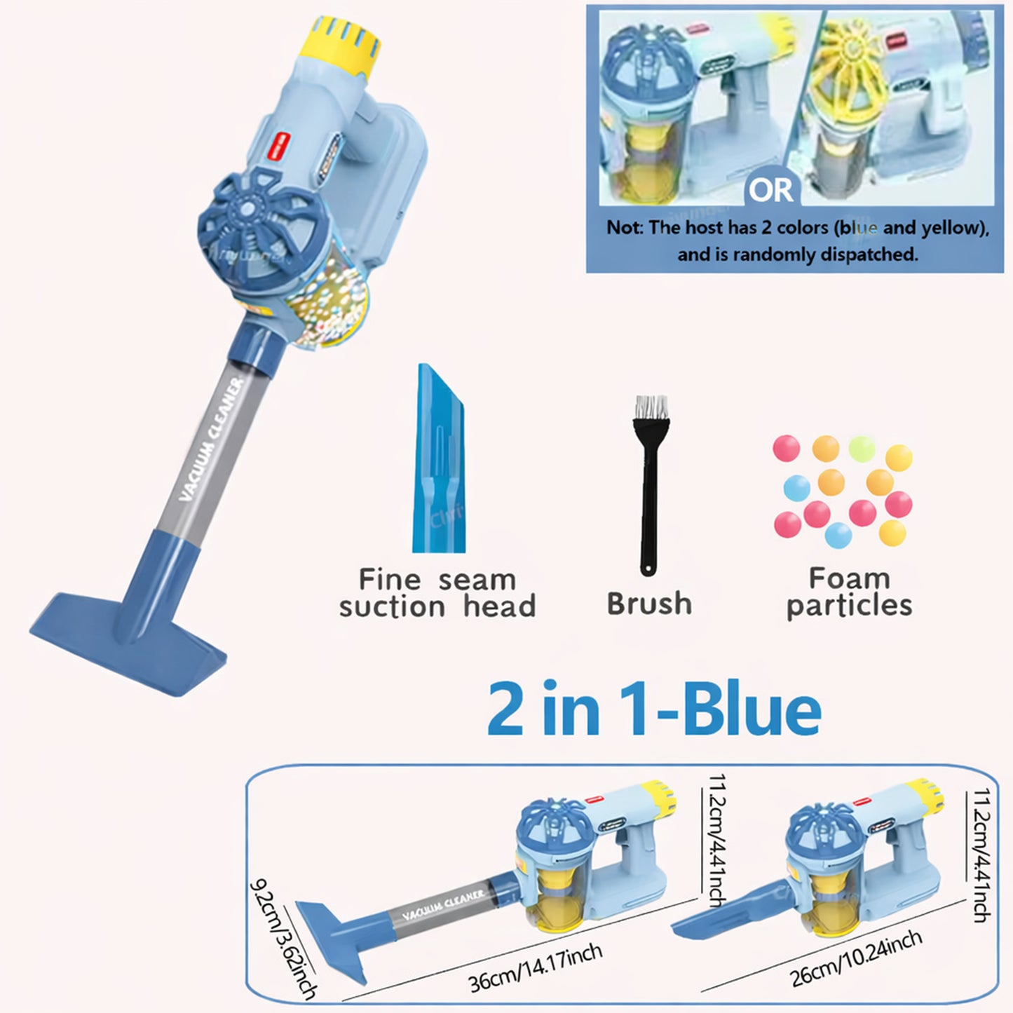 Kids Electric Vacuum Cleaner Playset - Realistic Housekeeping Set - Educational Cleaning Role Play Gift for Boys & Girls