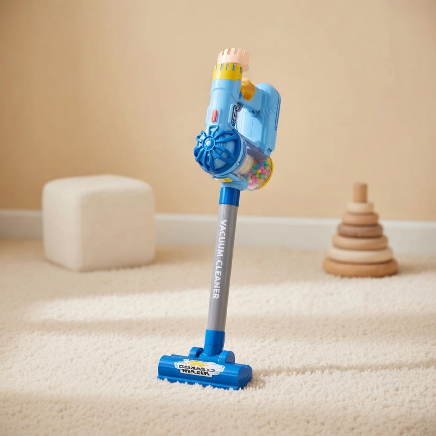 Kids Electric Vacuum Cleaner Playset - Realistic Housekeeping Set - Educational Cleaning Role Play Gift for Boys & Girls