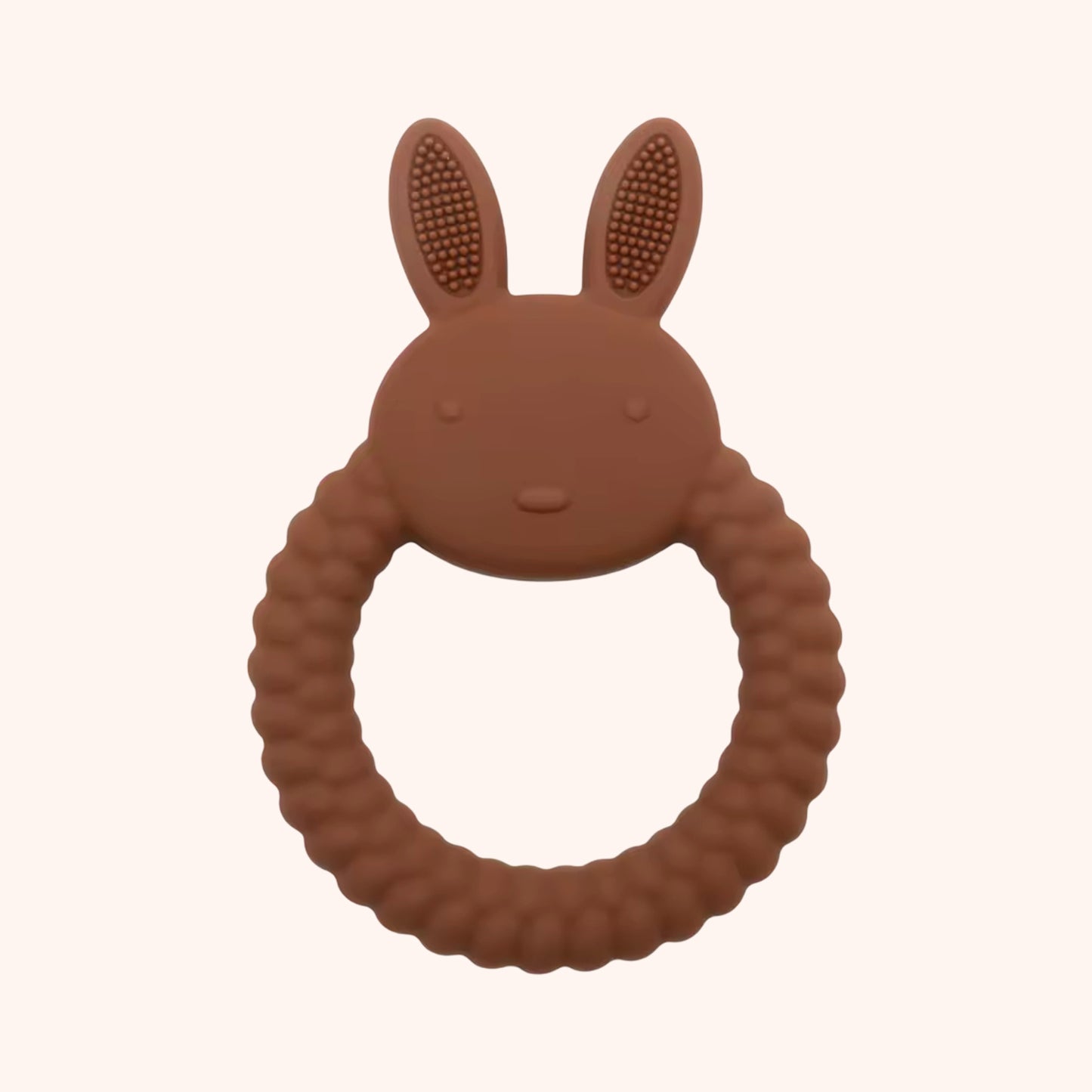 Silicone Baby Bunny Teether - Cartoon Nursing Molar Toy - Safe Teething & Chewing Gift for Babies