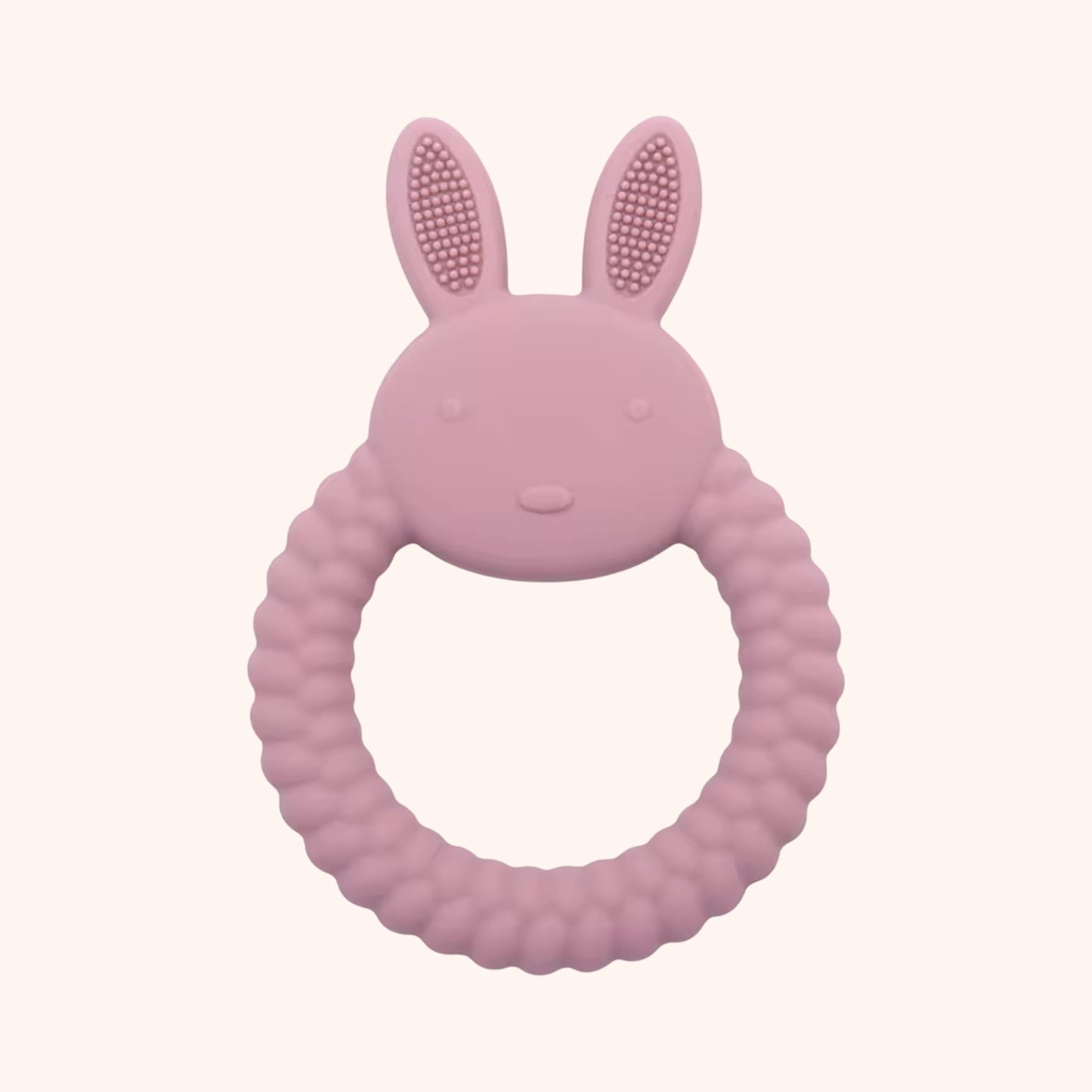 Silicone Baby Bunny Teether - Cartoon Nursing Molar Toy - Safe Teething & Chewing Gift for Babies