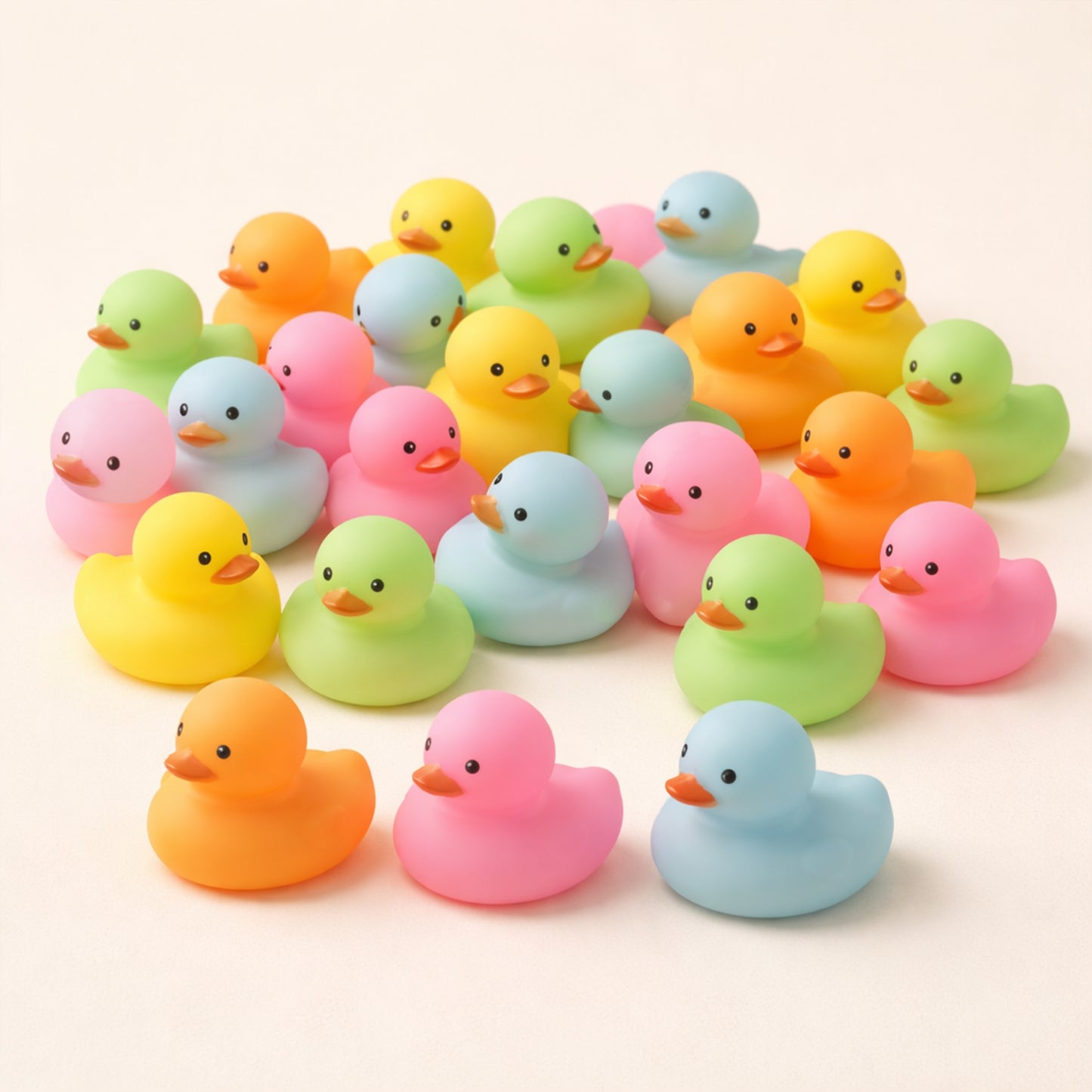 Multicolor Mini Rubber Ducks Set - Squeak & Float Bath Toys - Fun Water Play Tub Toys for Baby Shower & Birthday Gifts