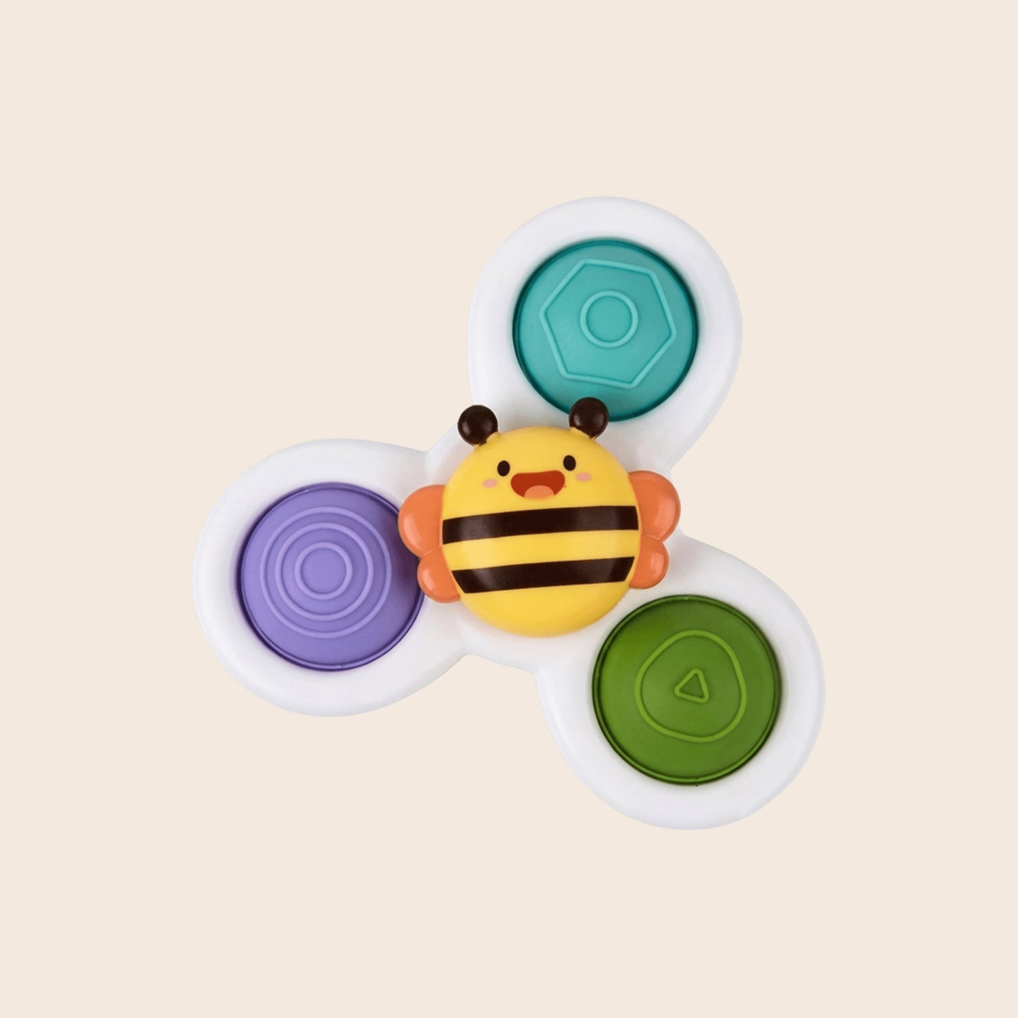 3-Piece Baby Suction Cup Spinners - Funny Bath & Highchair Sensory Toys - Interactive Rattle Shaker Set for Babies