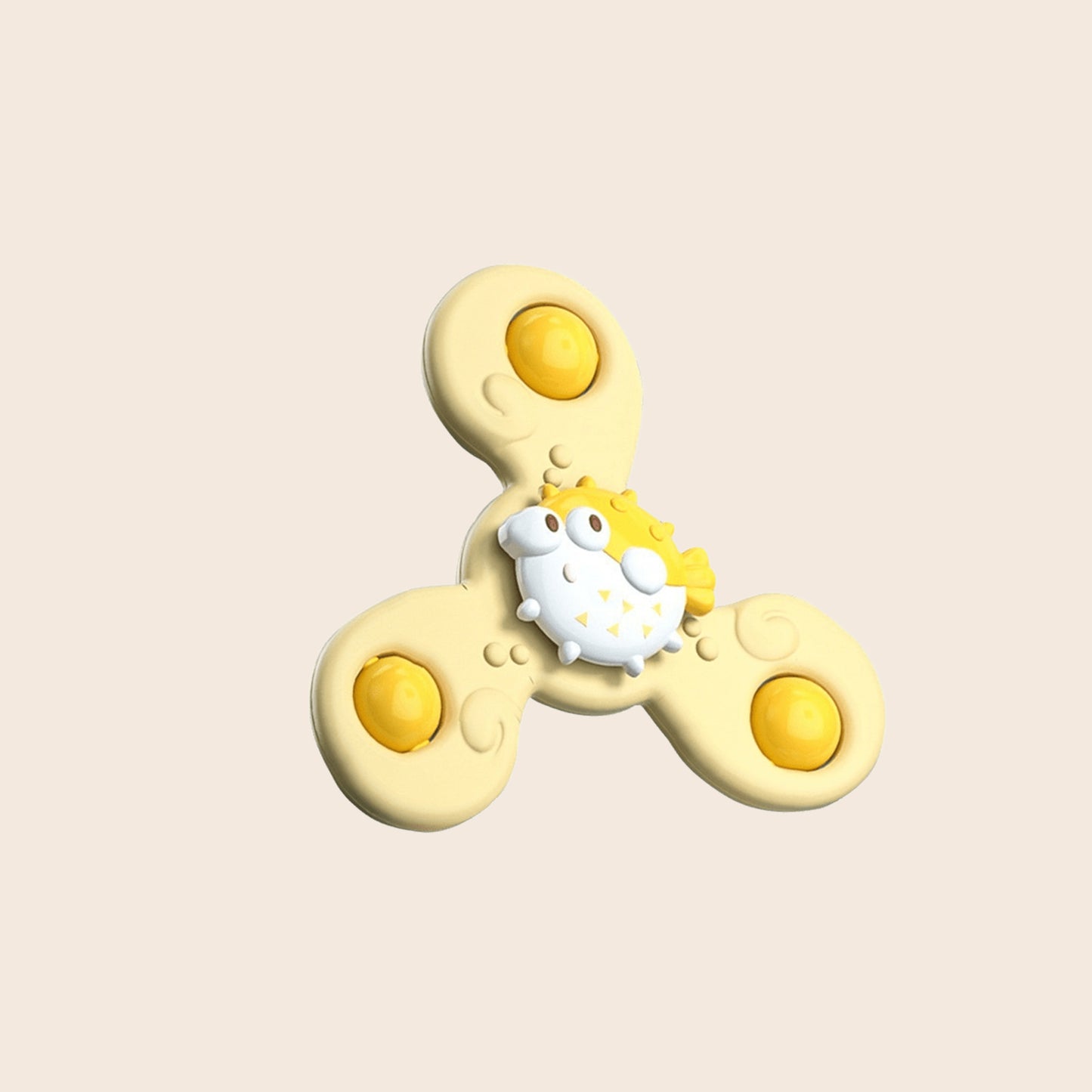 3-Piece Baby Suction Cup Spinners - Funny Bath & Highchair Sensory Toys - Interactive Rattle Shaker Set for Babies