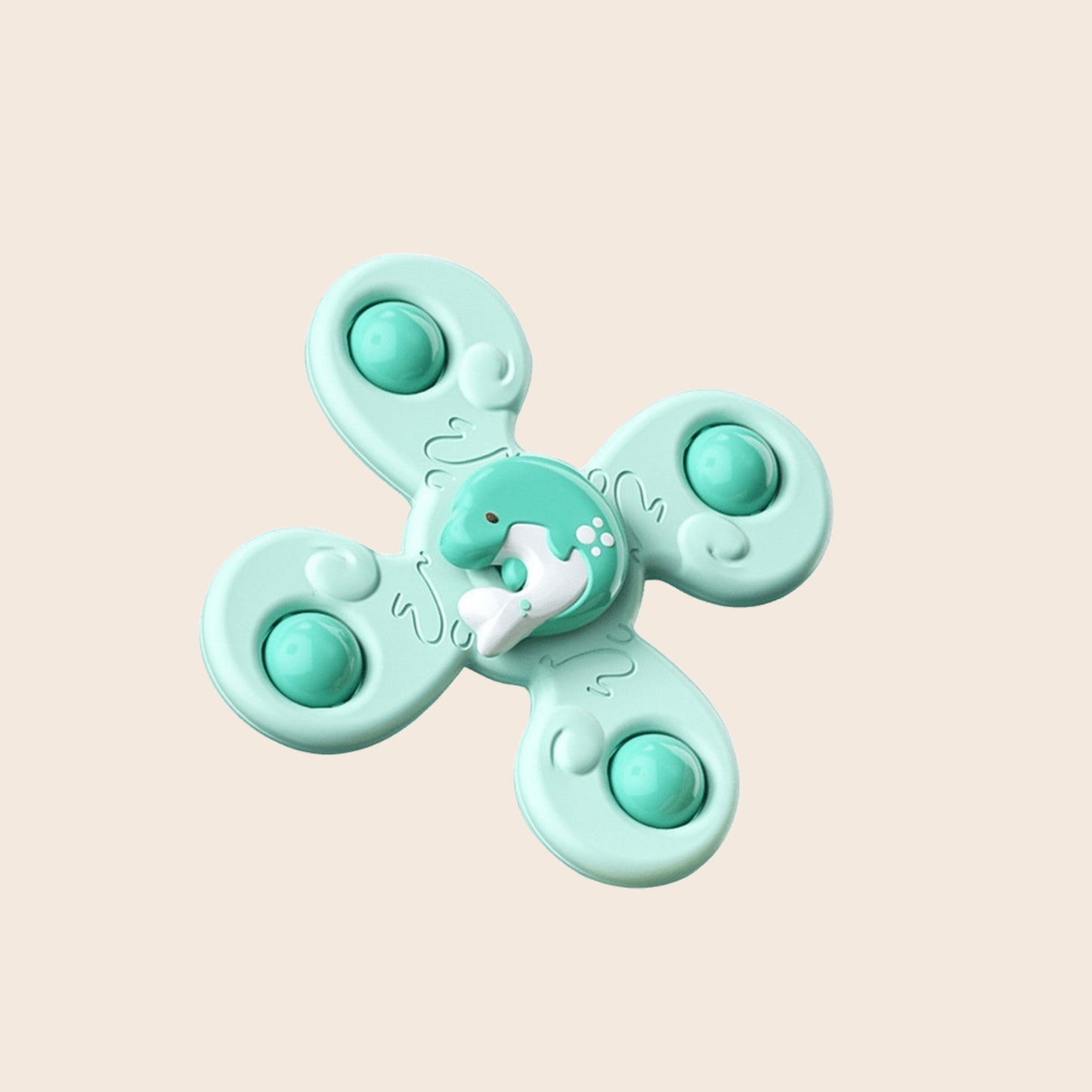 3-Piece Baby Suction Cup Spinners - Funny Bath & Highchair Sensory Toys - Interactive Rattle Shaker Set for Babies