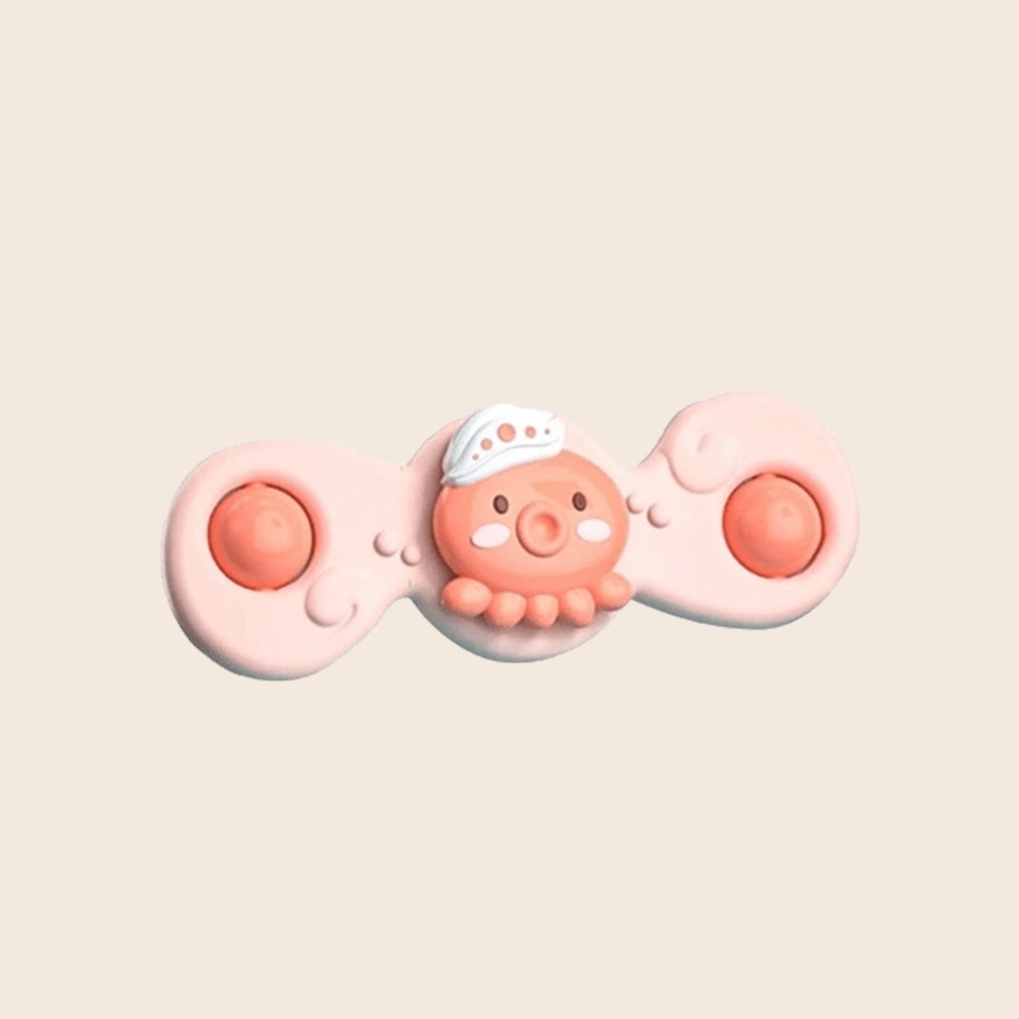 3-Piece Baby Suction Cup Spinners - Funny Bath & Highchair Sensory Toys - Interactive Rattle Shaker Set for Babies