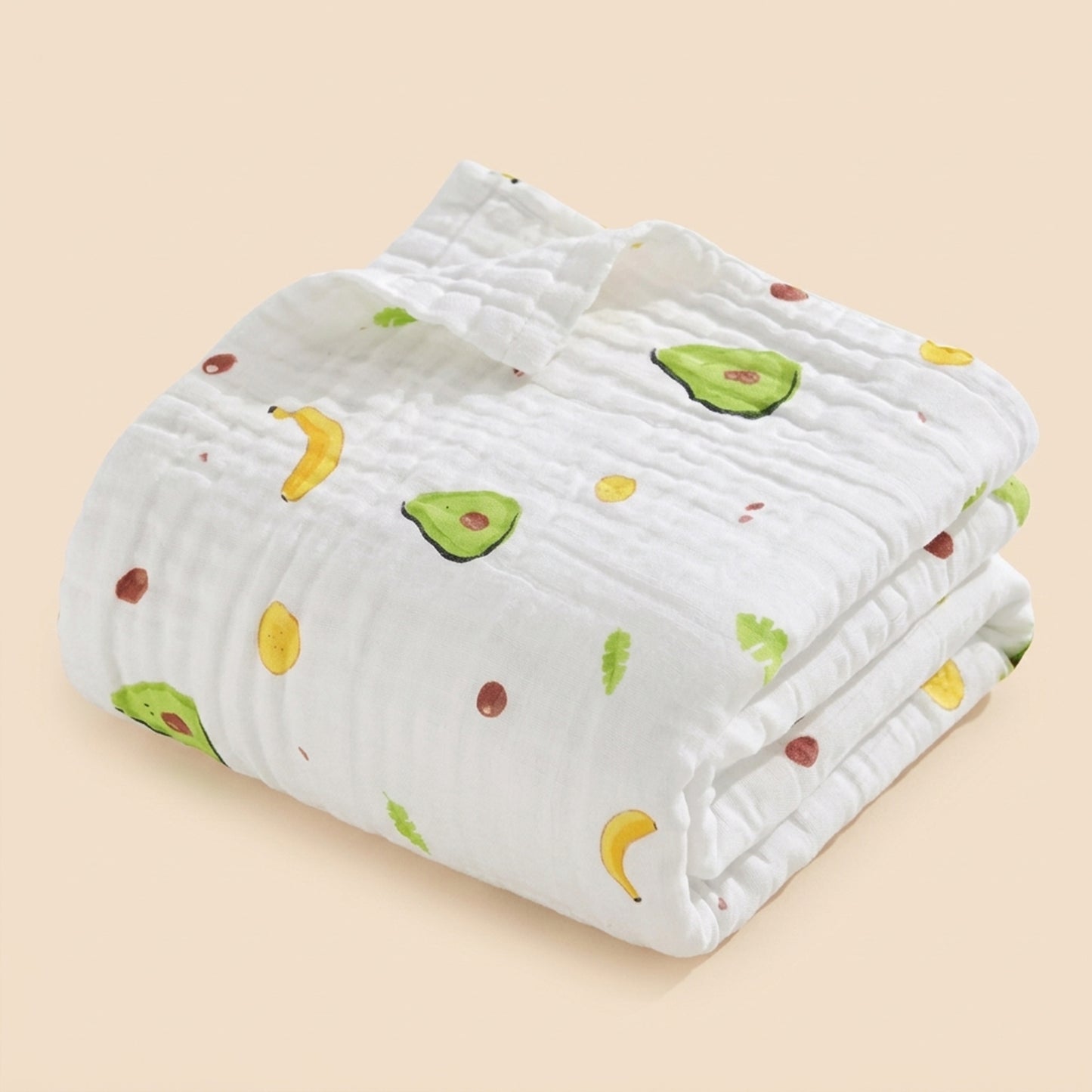 Cotton Muslin Baby Swaddle Blanket - Breathable Printed Newborn Wrap - Soft Multi-use Bath Towel for Infants