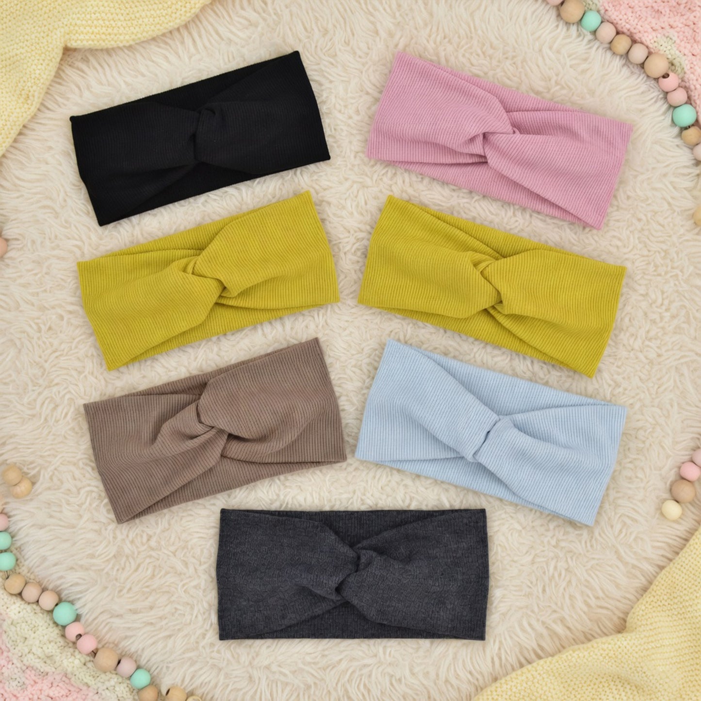 Solid Twisted Knotted Headband - Super Soft Large Bandage Turban - Versatile Yoga Sport Hair Accessories for Kids & Adults