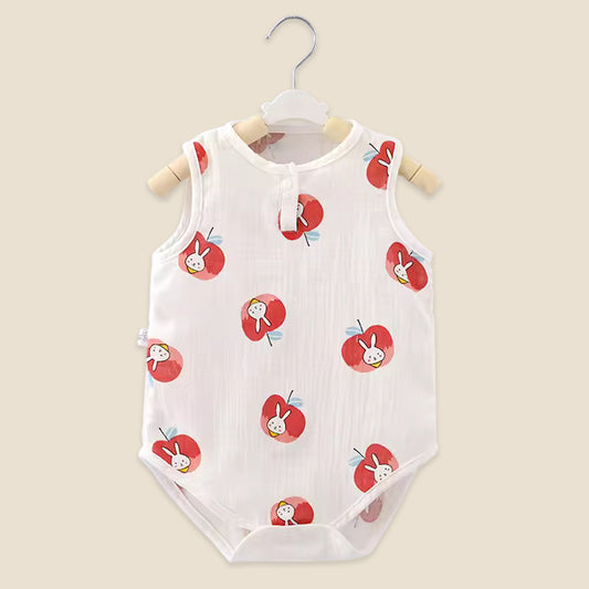2026 New Summer Baby Sleeveless Bodysuit - 100% Soft Cotton Newborn Jumpsuit - Breathable Infant Outfits for Boys & Girls