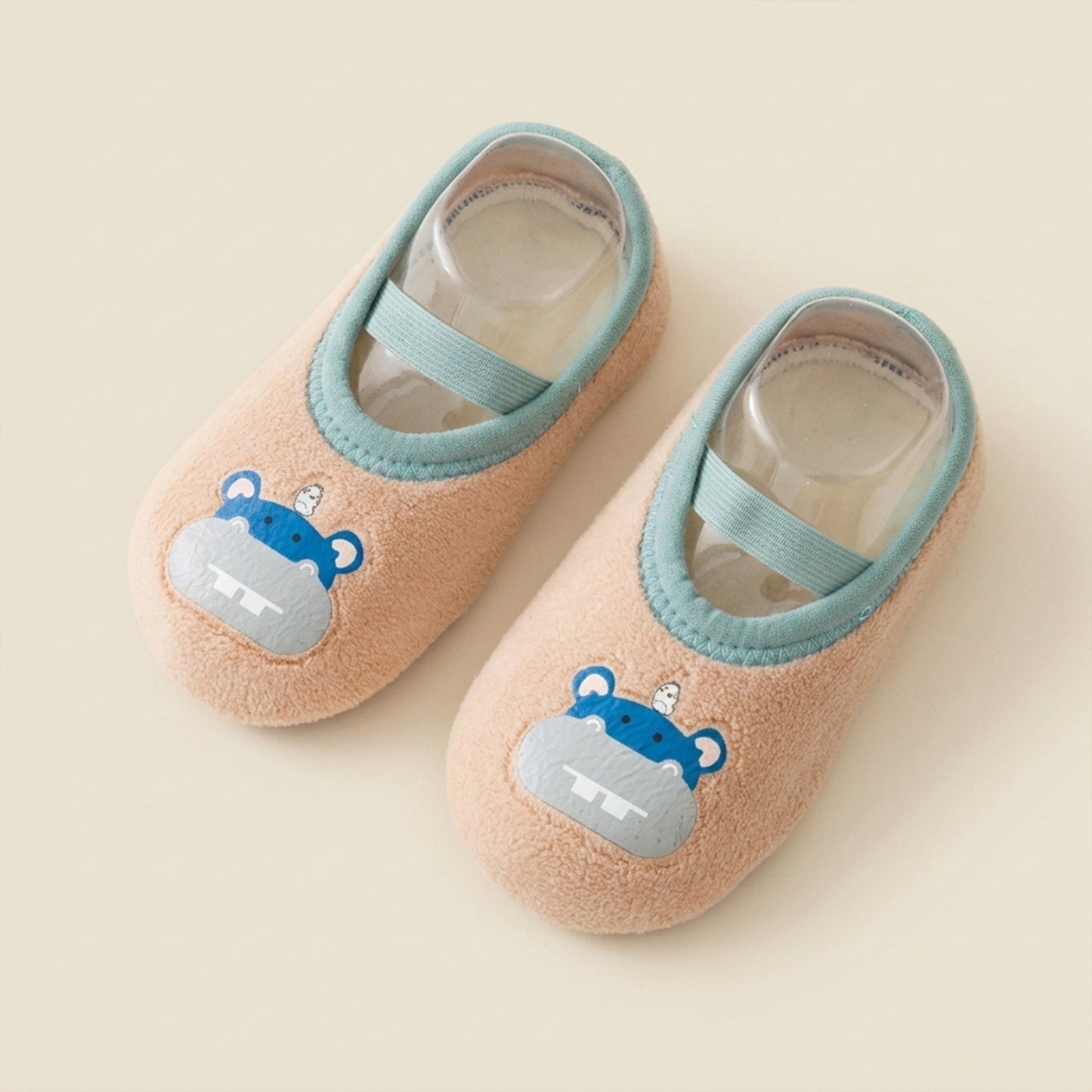 Anti-Slip Cartoon Baby First Walkers - Winter Warm Indoor & Outdoor Floor Shoes with Durable Rubber Soles