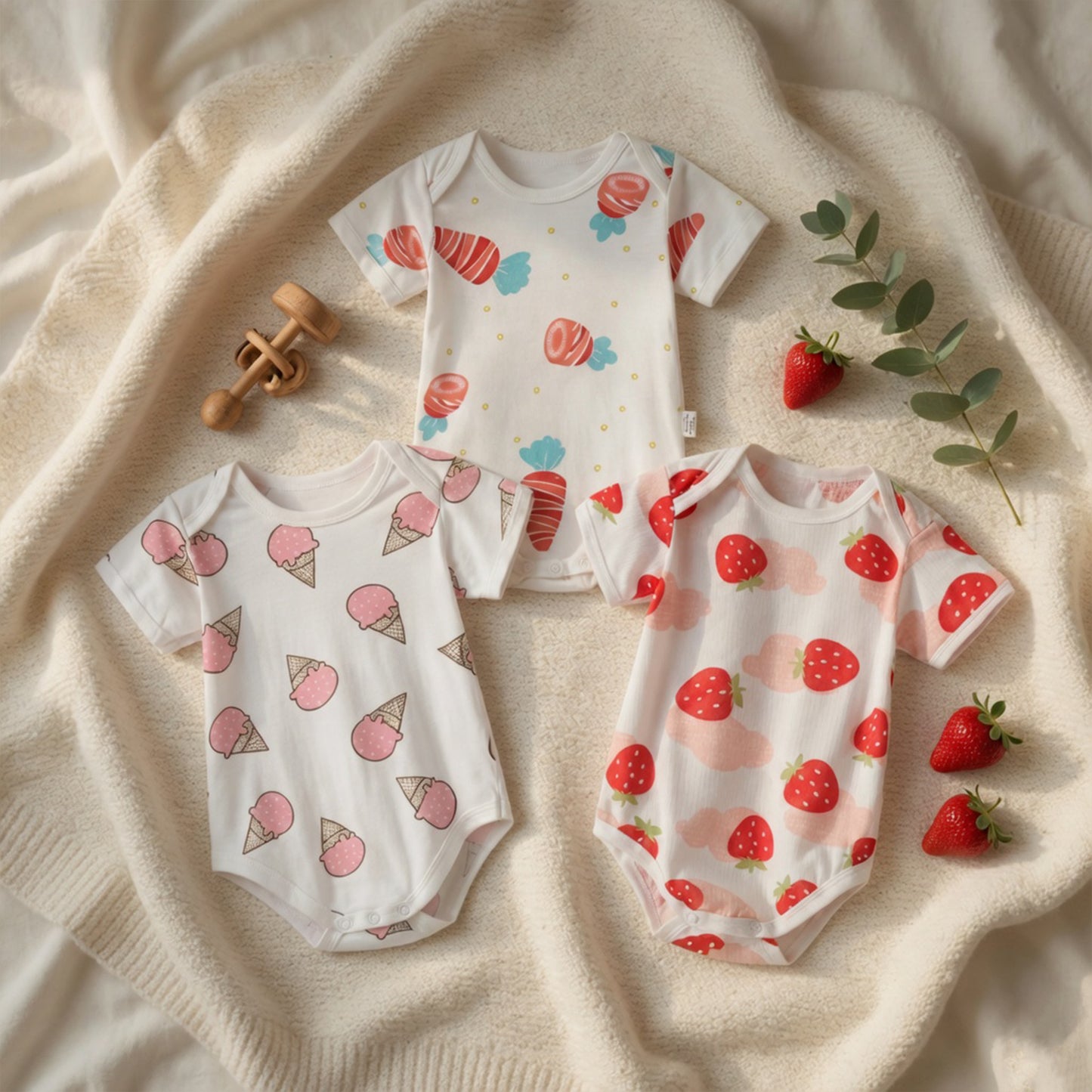 Baby Girl & Boy Summer Romper - 100% Cotton Bodysuit for Newborns - Cute Children's Overalls Costume