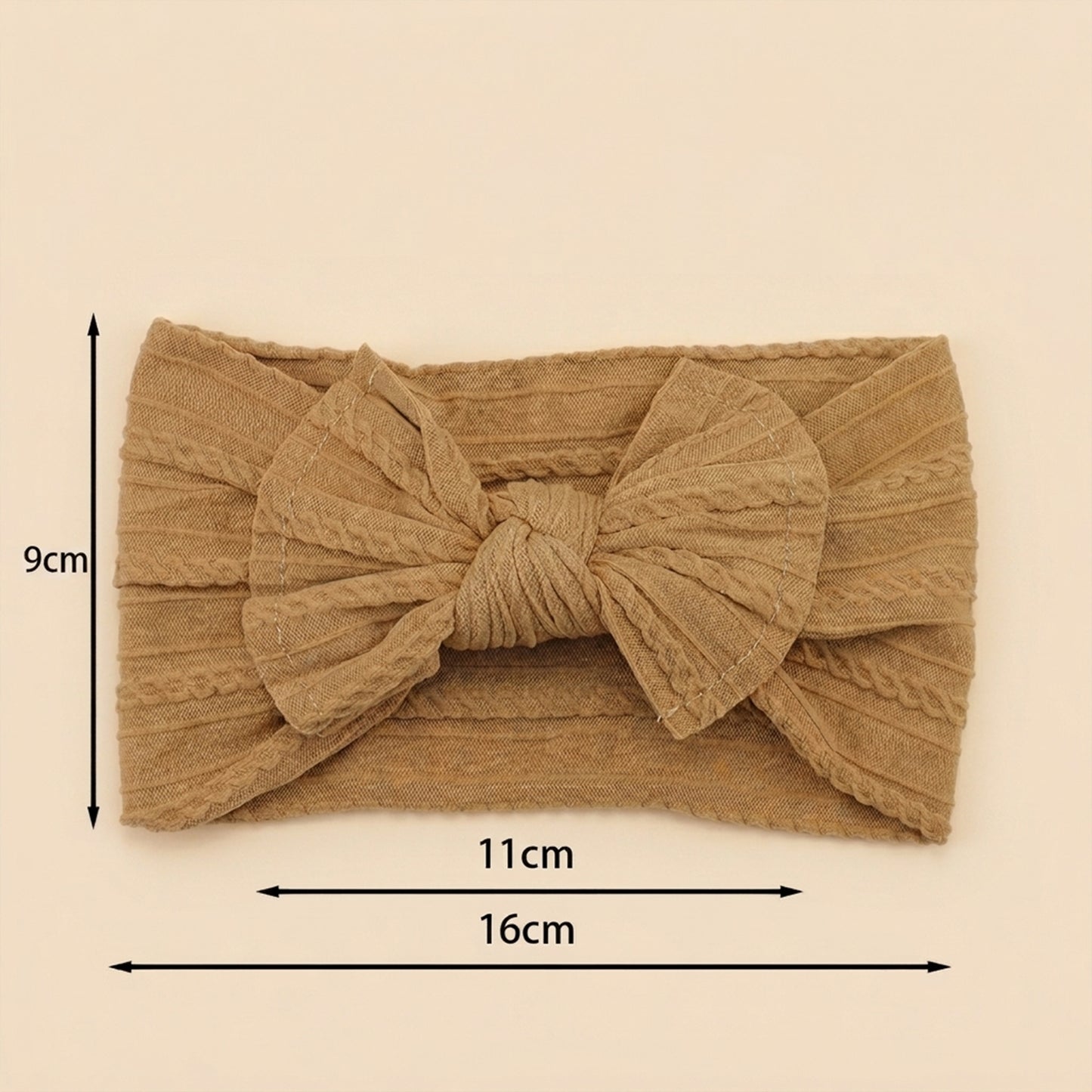 3-Piece Baby Girl Headband Set - Soft Elastic Bow Hair Bands - Newborn Turban & Hair Accessories Gift Pack
