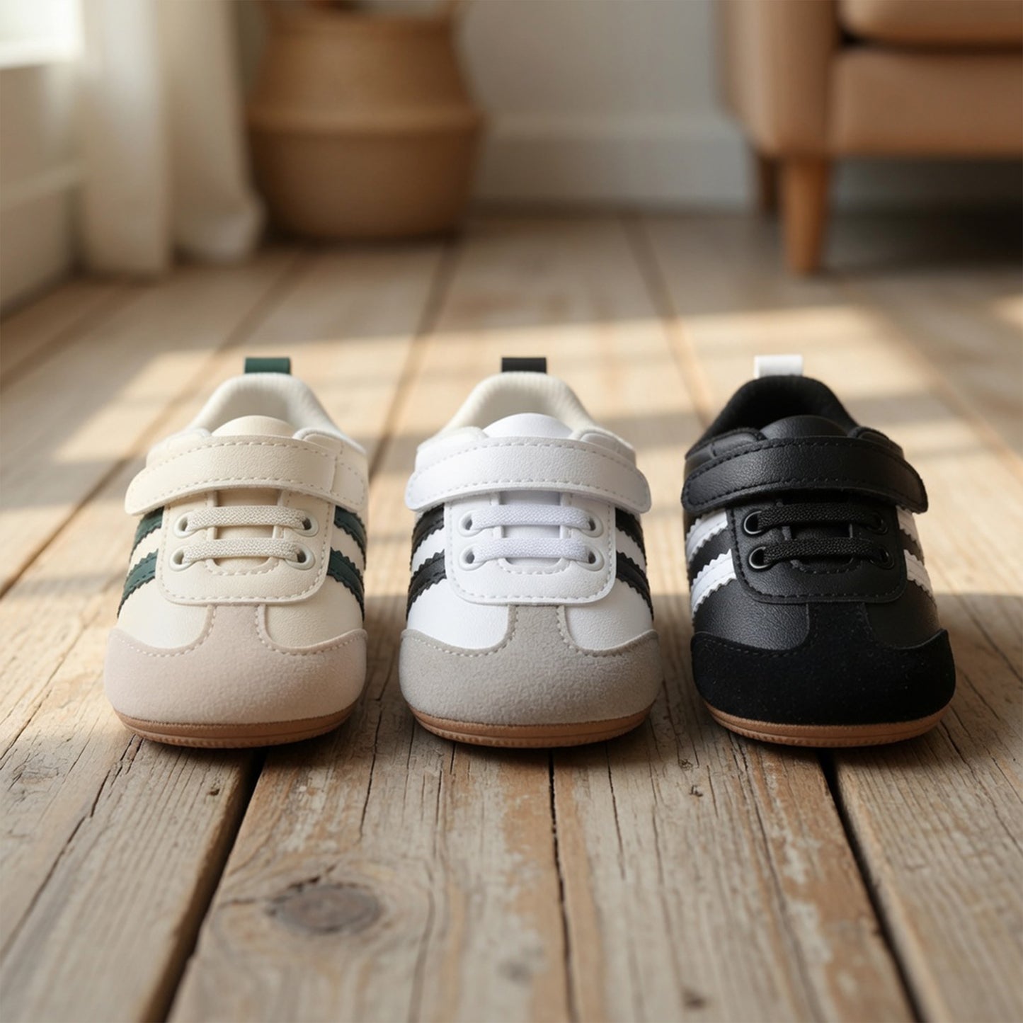 PU Leather Baby First Walkers - Spring & Autumn Indoor & Outdoor Toddler Shoes (0-18M)