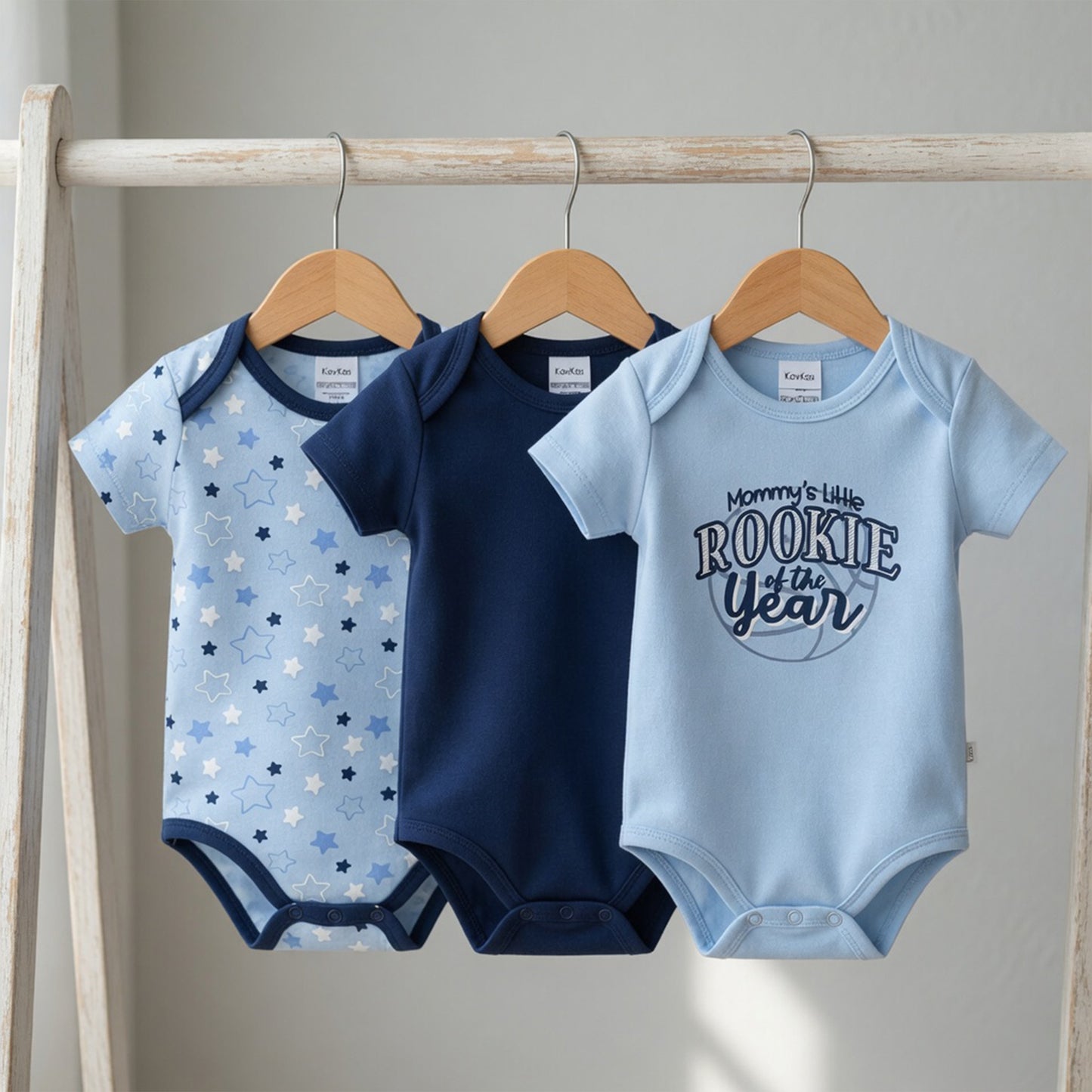 3 Pcs/lot Baby Bodysuit Set - 100% Cotton Short Sleeve Lion Print - Summer Newborn Clothes for 0M-12M
