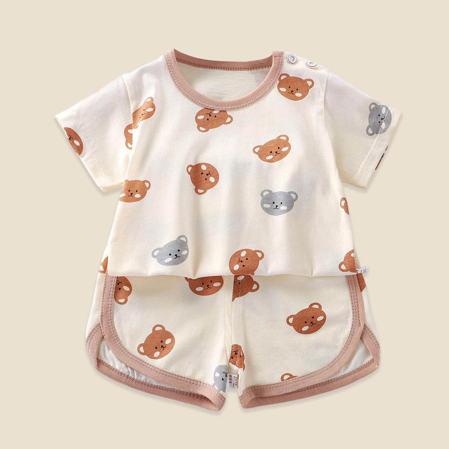 Summer Baby Cartoon Clothing Set - 100% Cotton Short Sleeve T-Shirt & Shorts - Casual 2Pcs Outfit for Boys & Girls 0-4Y
