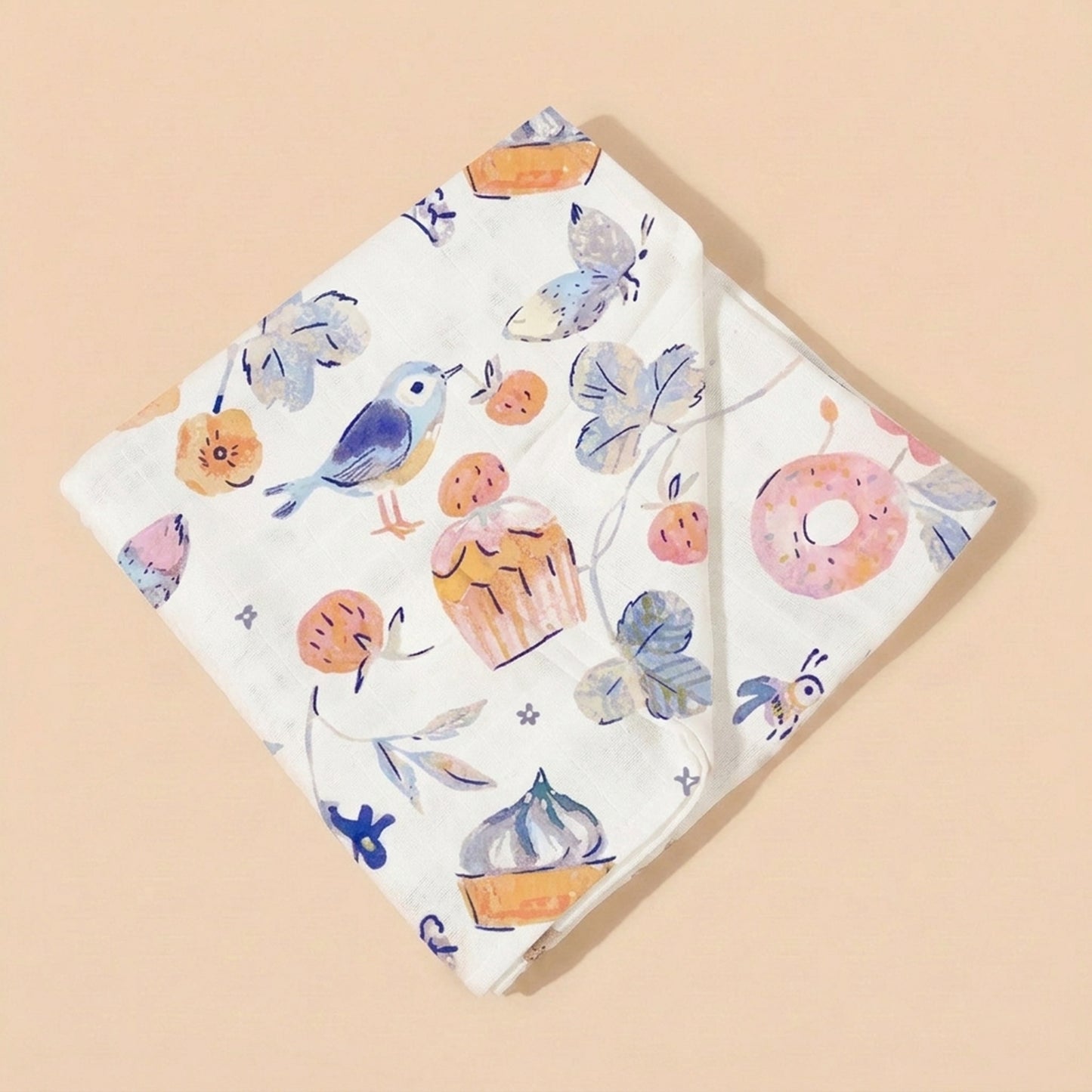 Muslin Cotton Baby Towel - Multi-use Newborn Swaddle & Bath Scarf - Soft Feeding Face Washcloth