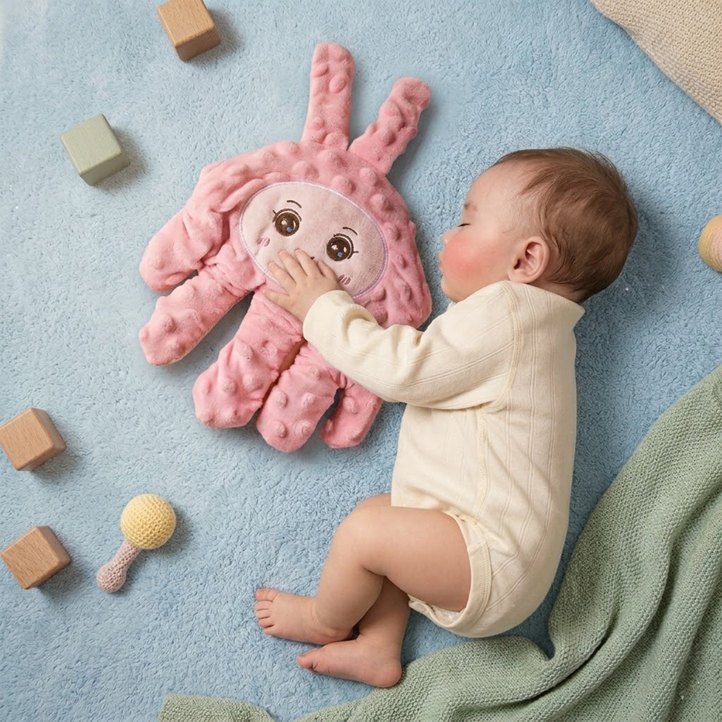 Newborn Calming Sleep Palm Pillow - Smart Remote Control Baby Sleep Aid - Column Shape PP Cotton Soothing Hand Pillow
