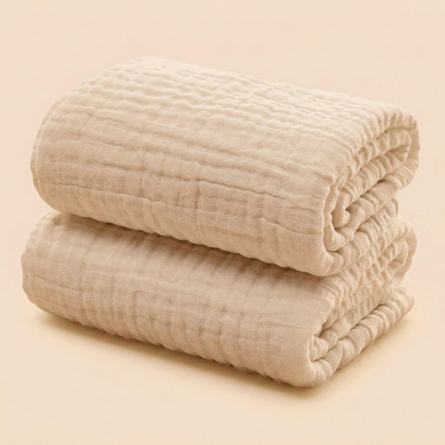 Pure Cotton Bubble Muslin Baby Blanket - 6-Layer Absorbent Bath Towel - Large Square Newborn Swaddle & Bedding