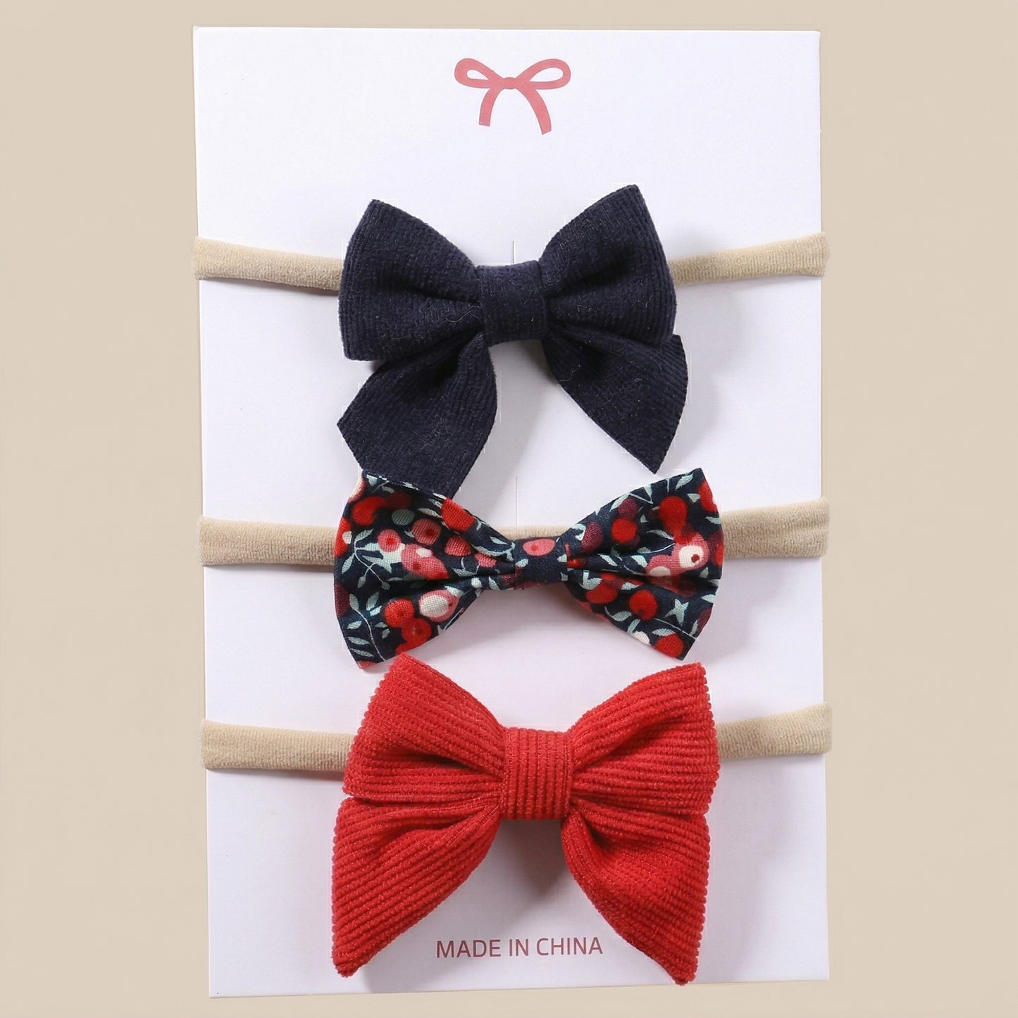 4-5Pcs/Set Baby Bow Headbands - Cotton Linen & Lace Fabric - Leopard Print Newborn Hair Accessories for Girls