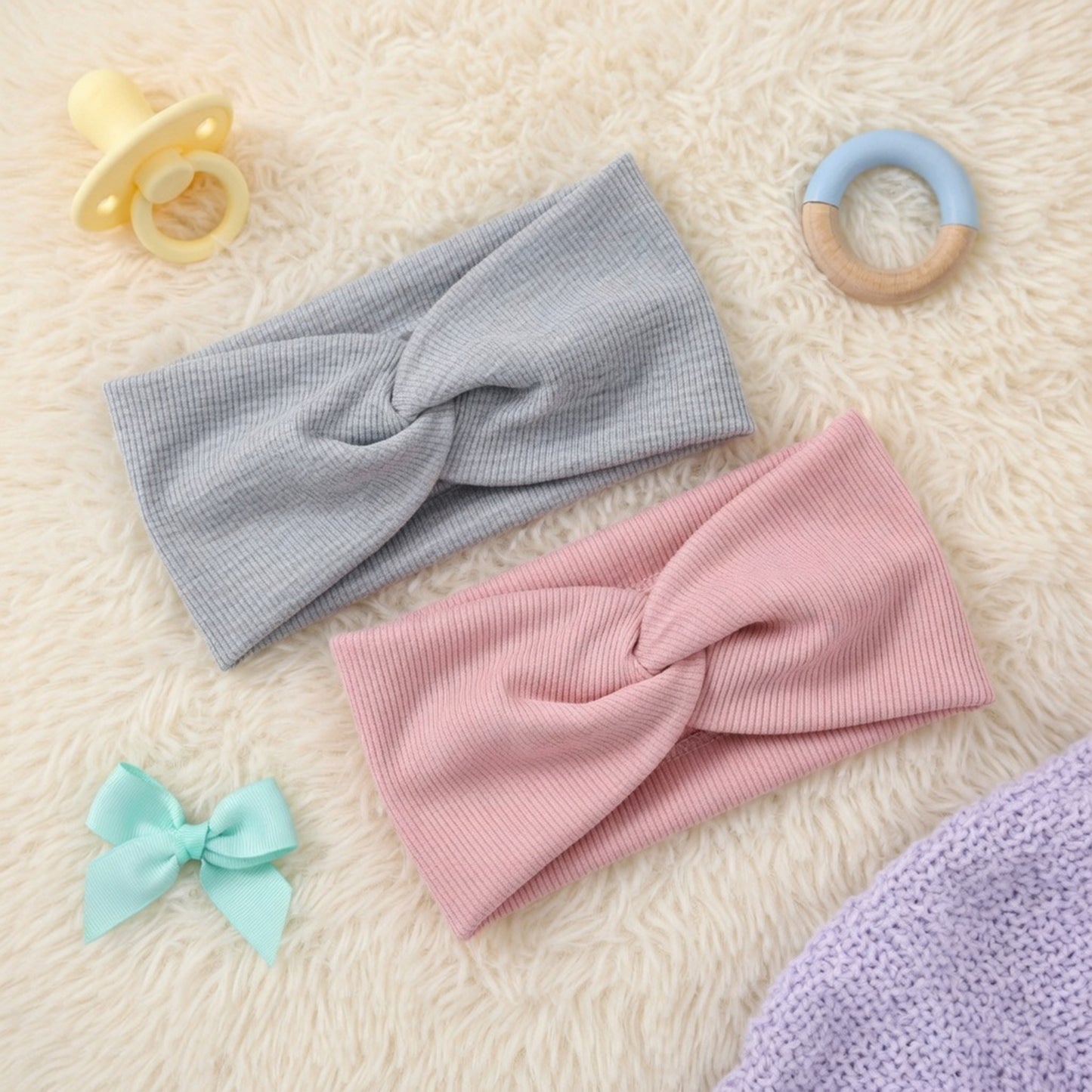 Solid Twisted Knotted Headband - Super Soft Large Bandage Turban - Versatile Yoga Sport Hair Accessories for Kids & Adults
