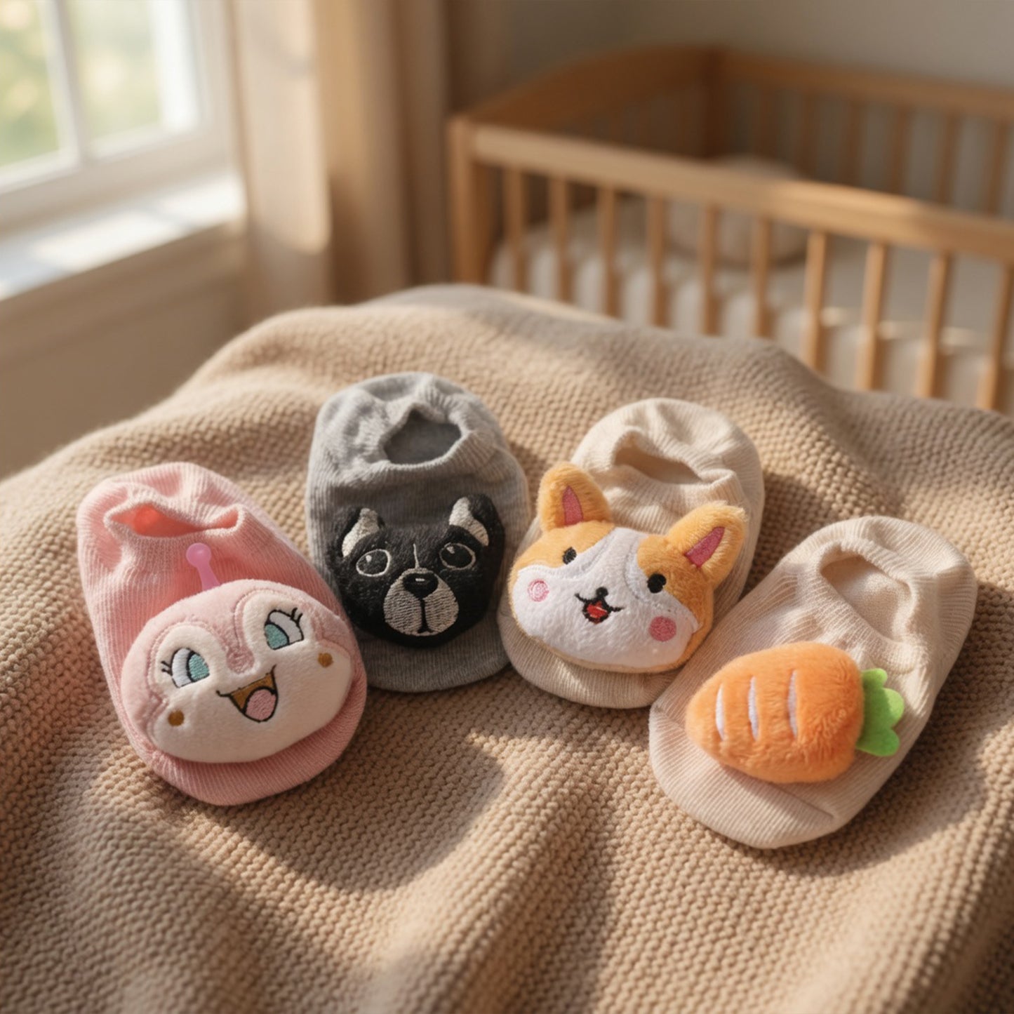 15-Color Cute Anti-Skid Floor Baby Socks - Non-Slip Animal Patterns for Newborns & Toddlers