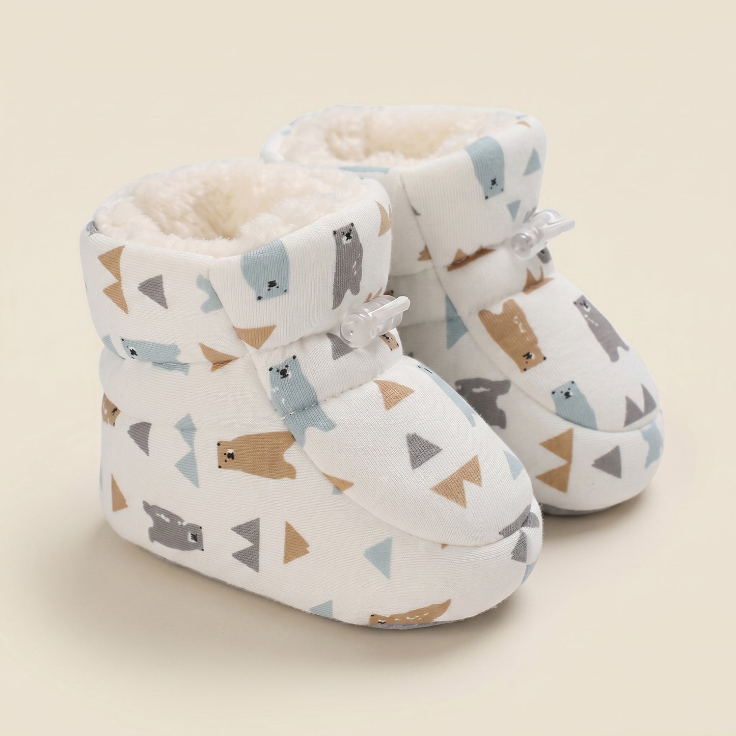 Cute Infant Walking Booties – Thickened Winter Warm Shoes for Baby Boys & Girls - Non-Slip Soft Sole First Walkers (0-18M)