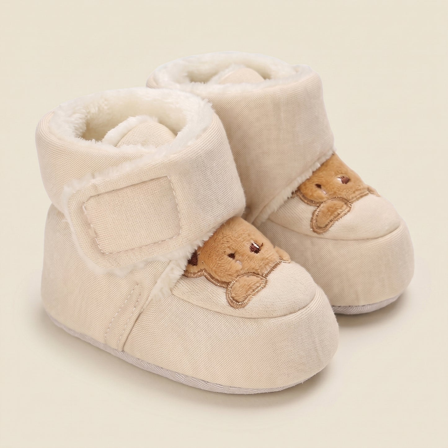 Cute Infant Walking Booties – Thickened Winter Warm Shoes for Baby Boys & Girls - Non-Slip Soft Sole First Walkers (0-18M)