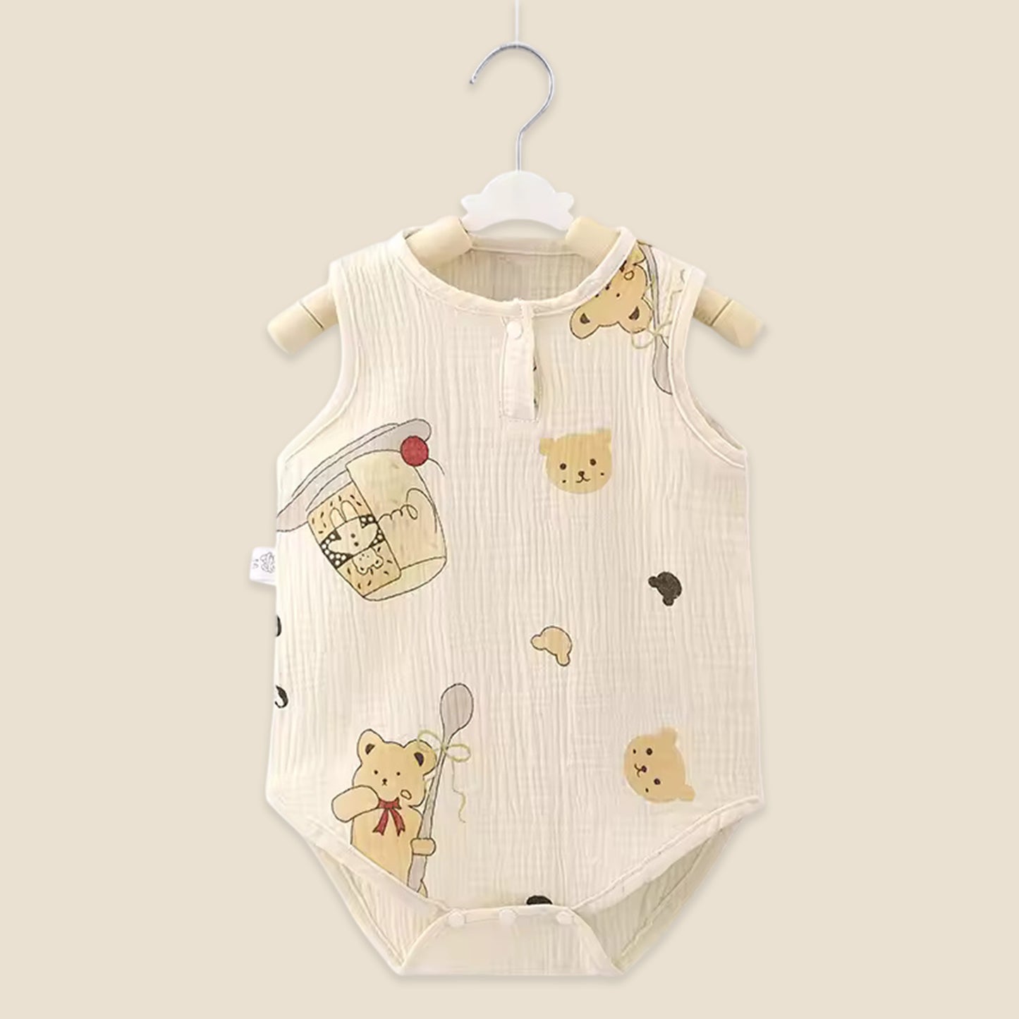 2026 New Summer Baby Sleeveless Bodysuit - 100% Soft Cotton Newborn Jumpsuit - Breathable Infant Outfits for Boys & Girls
