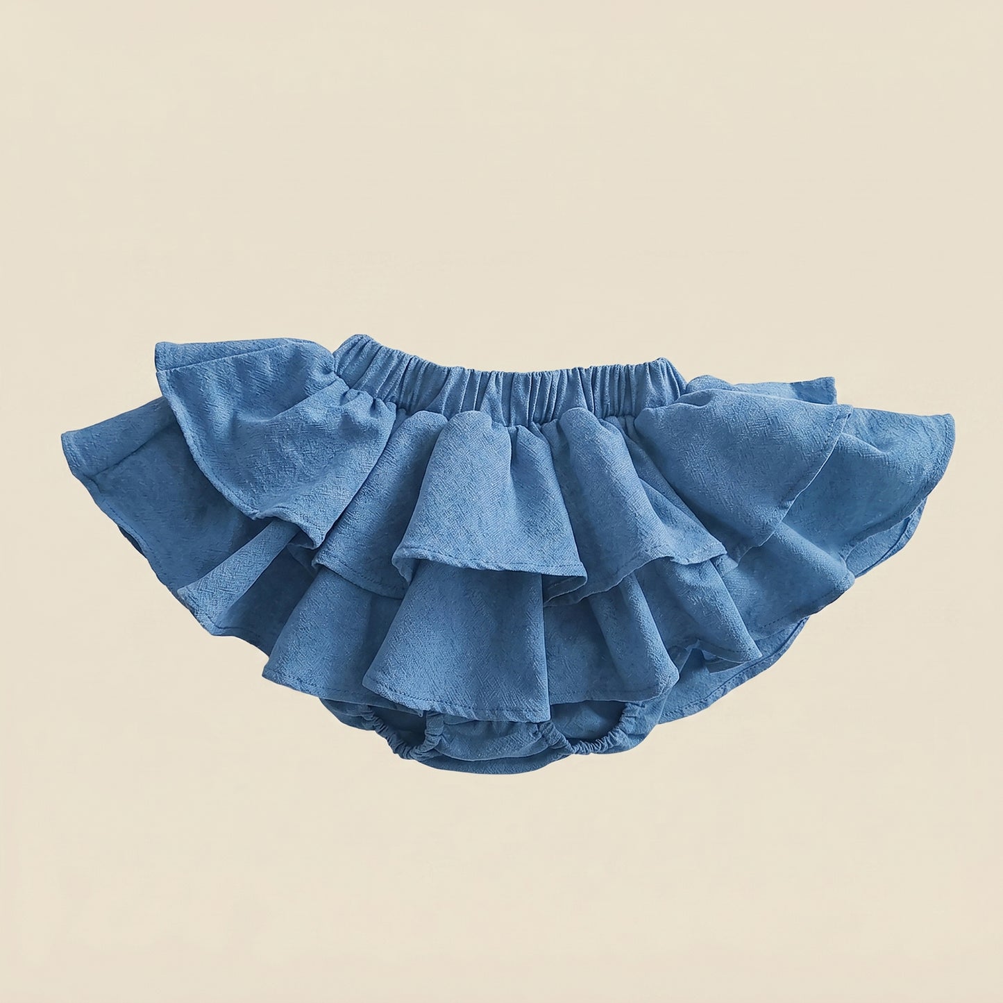Double Layer Ruffle Lace Baby Skirt - Cotton Linen Toddler Pettiskirt - Casual and Wedding Clothing