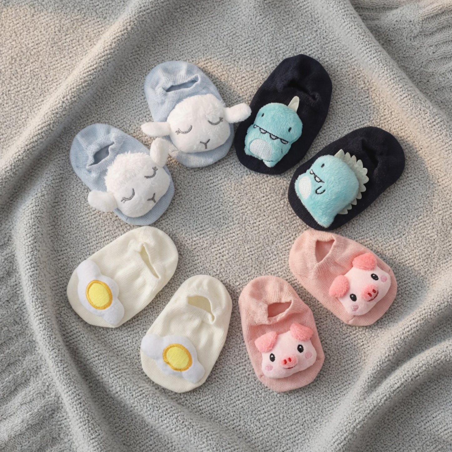 15-Color Cute Anti-Skid Floor Baby Socks - Non-Slip Animal Patterns for Newborns & Toddlers