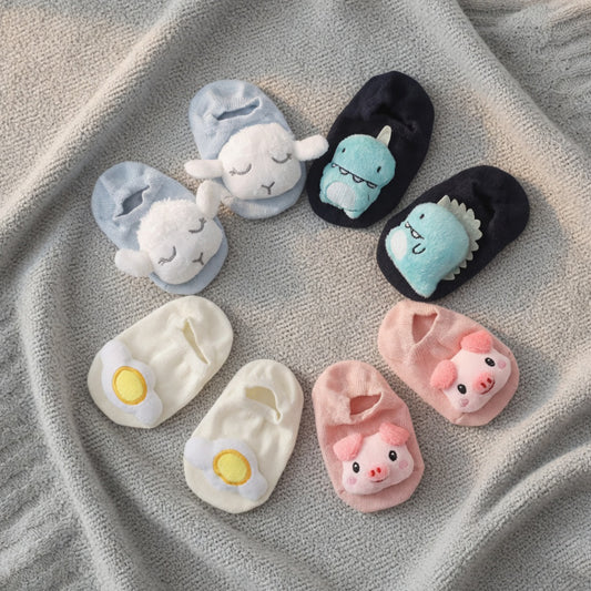 15-Color Cute Anti-Skid Floor Baby Socks - Non-Slip Animal Patterns for Newborns & Toddlers