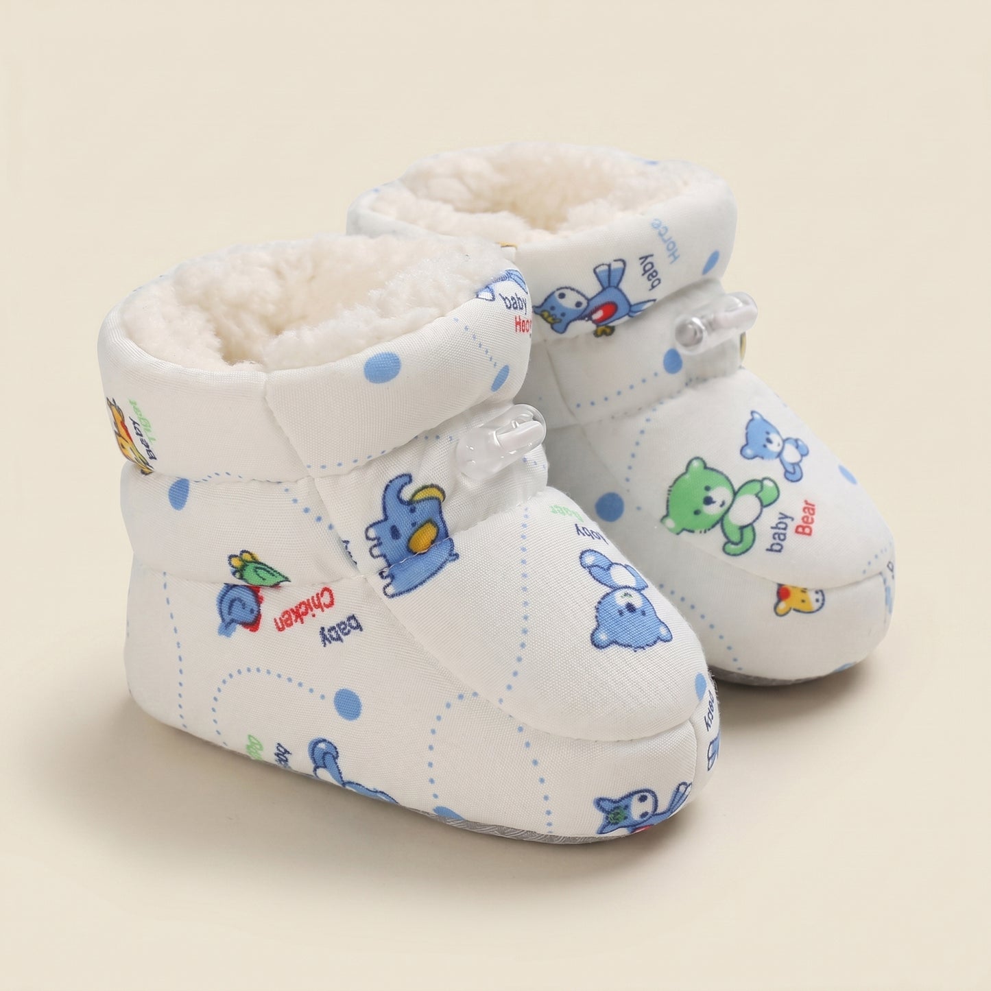 Cute Infant Walking Booties – Thickened Winter Warm Shoes for Baby Boys & Girls - Non-Slip Soft Sole First Walkers (0-18M)