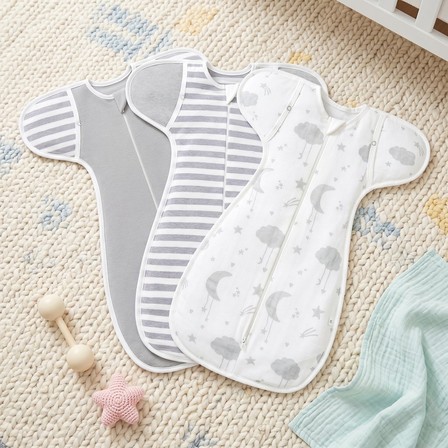 Cozy Newborn Swaddle Sleepsack – Ultra-Soft 100% Cotton for Better Baby Sleep