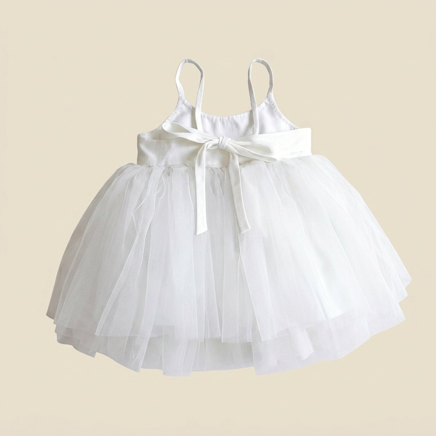 Baby Girl Little Love Birthday Dress - Summer Flying Sleeves Princess Gown with Bow - Korean Style 0-3Y