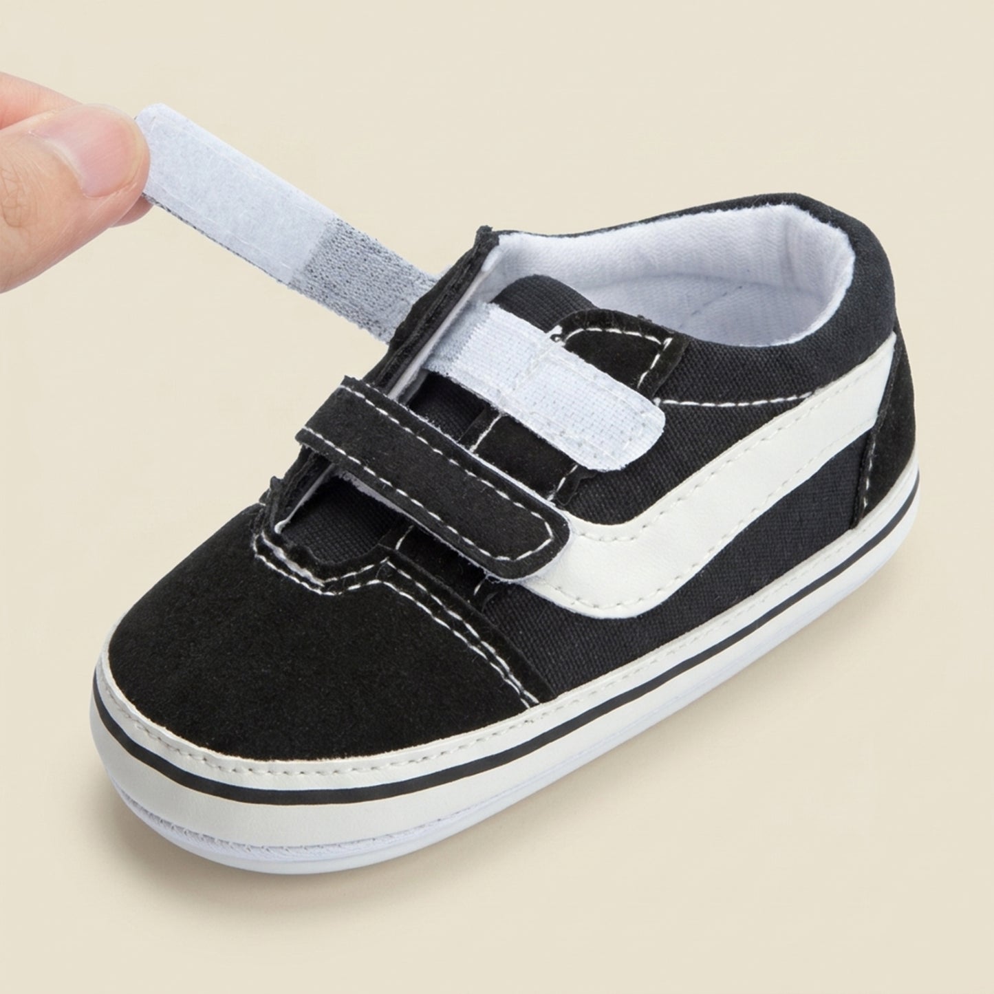 Classic Plaid First Walker Shoes - Breathable Canvas Baby Sneakers for Boys & Girls