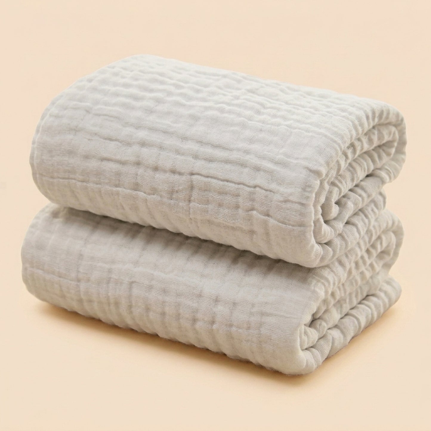 Pure Cotton Bubble Muslin Baby Blanket - 6-Layer Absorbent Bath Towel - Large Square Newborn Swaddle & Bedding