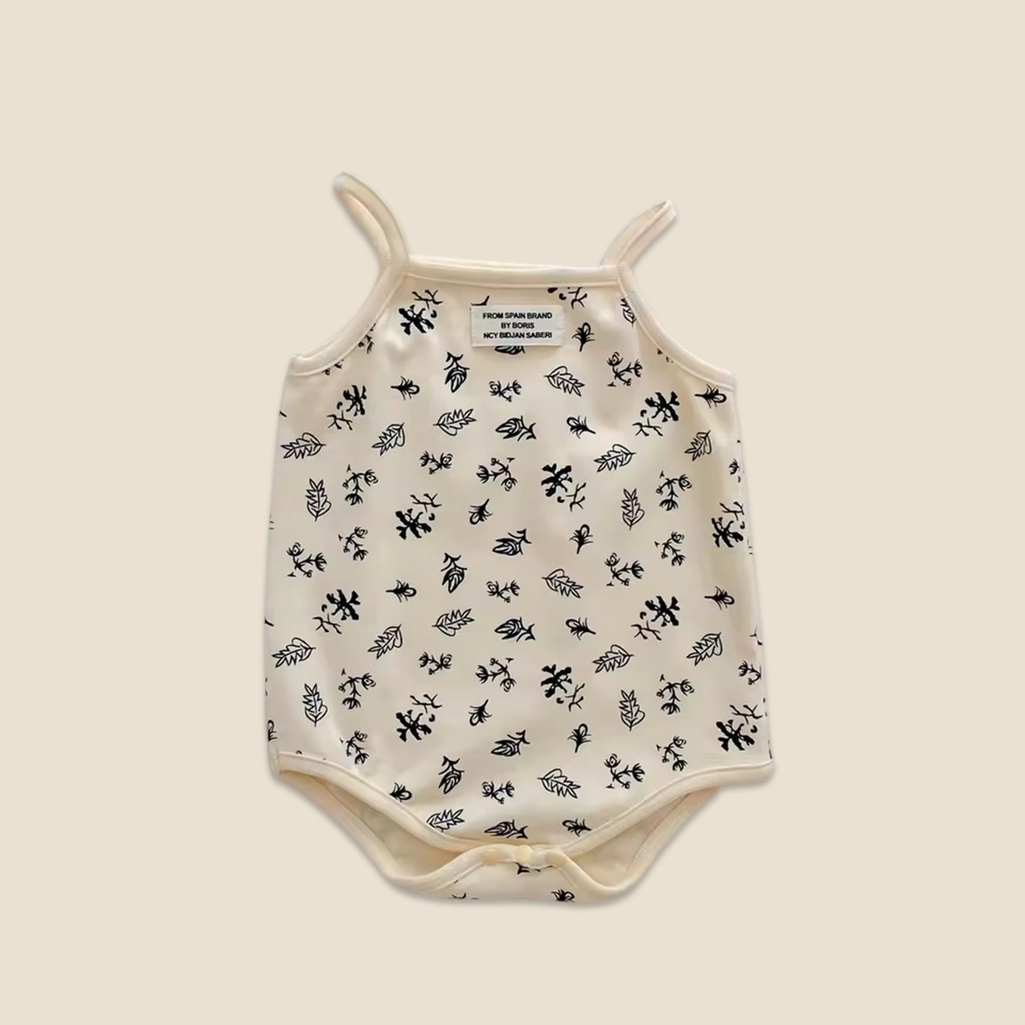 Summer Baby Sleeveless Romper - Cotton Elastane Button Bodysuit - Casual Cartoon Bunny Onesie for Newborns 0-12M