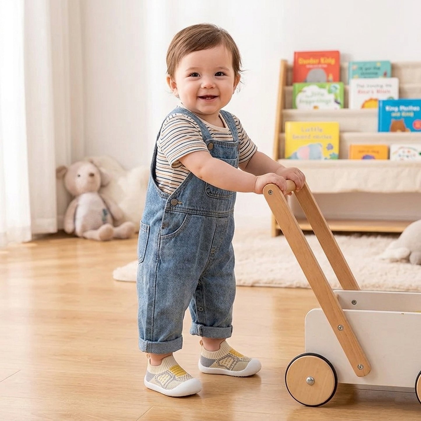 Infant Mesh Crib Shoes with Soft Bottom - Lightweight Non-Slip Slippers for Boys & Girls