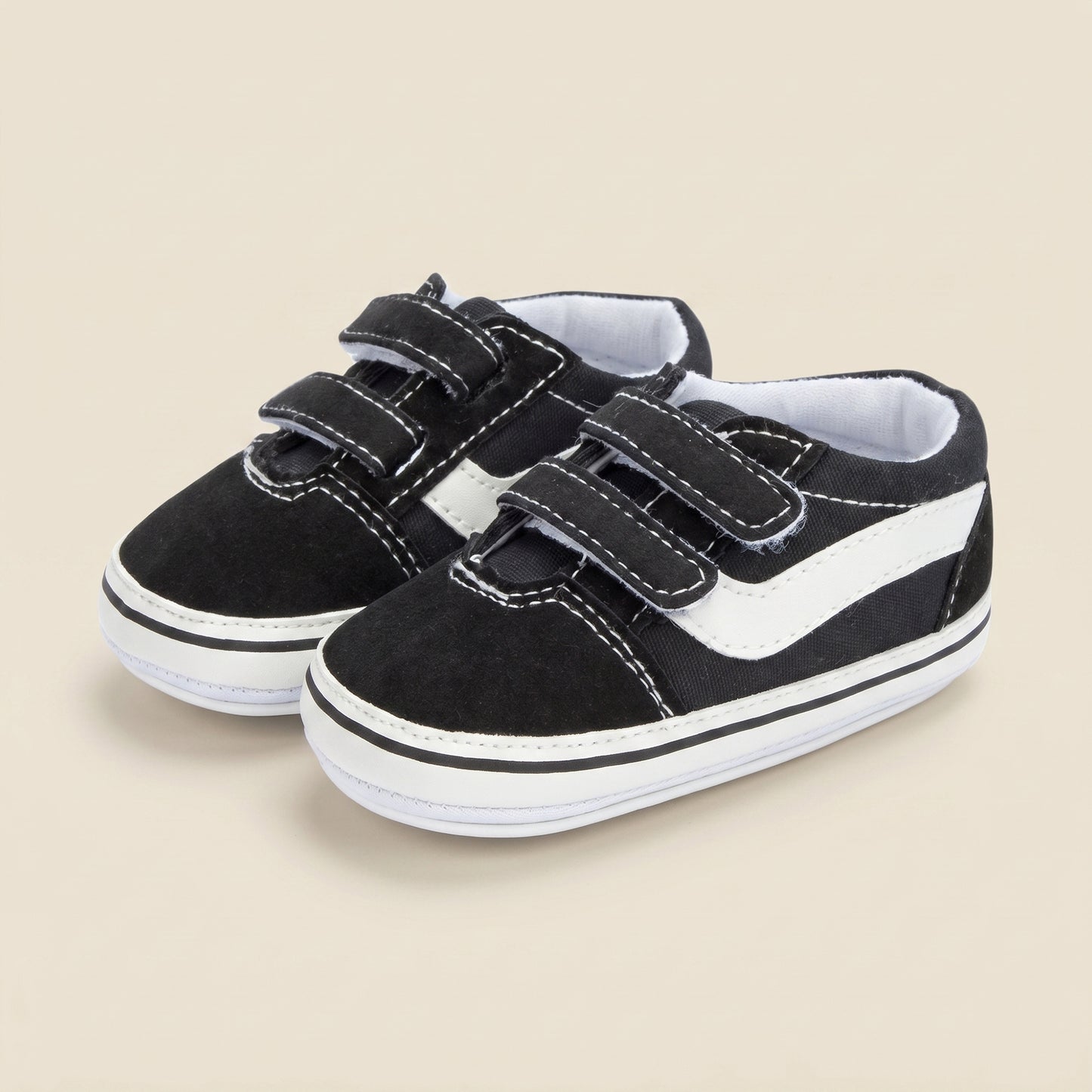 Classic Plaid First Walker Shoes - Breathable Canvas Baby Sneakers for Boys & Girls