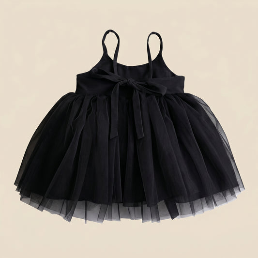 Baby Girl Little Love Birthday Dress - Summer Flying Sleeves Princess Gown with Bow - Korean Style 0-3Y