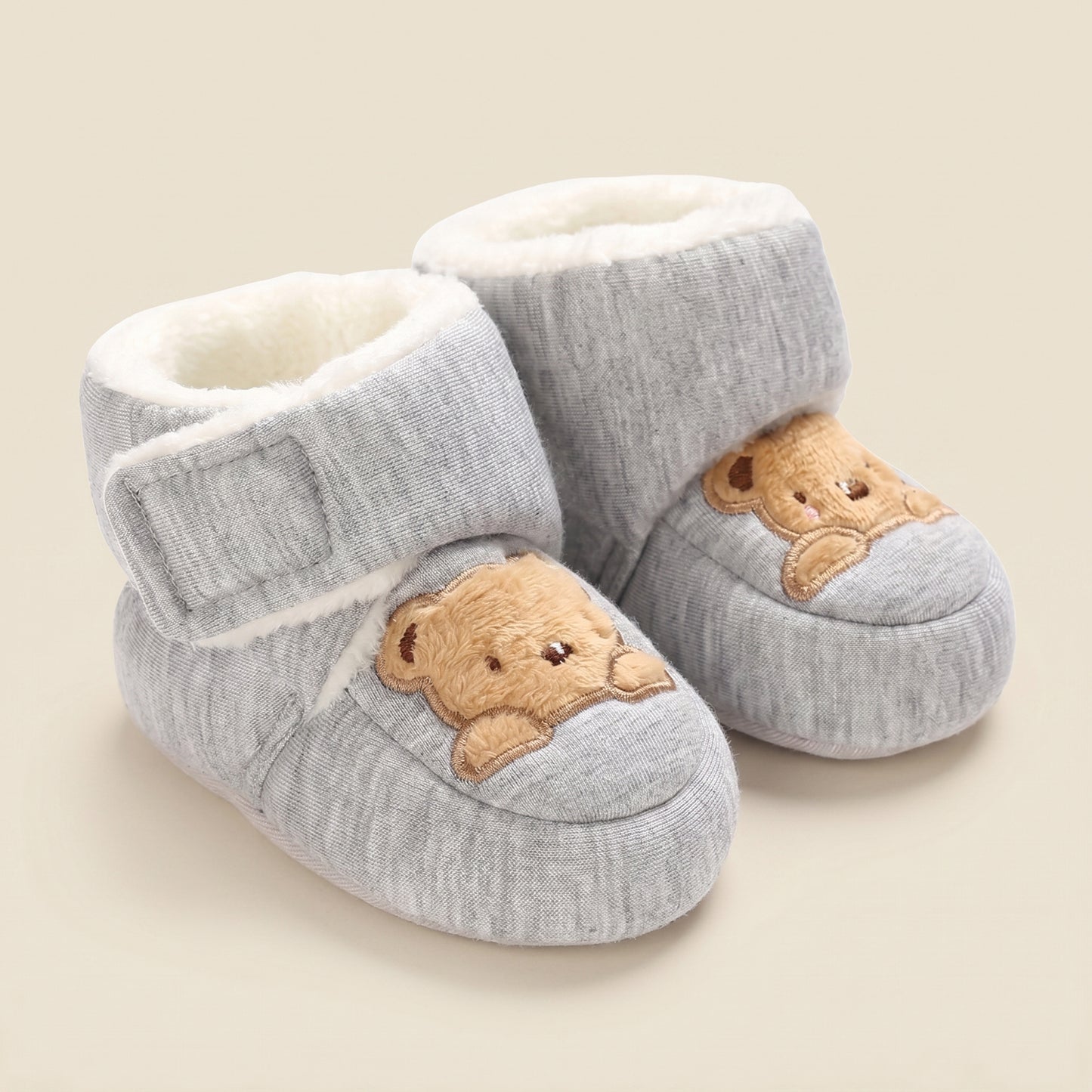 Cute Infant Walking Booties – Thickened Winter Warm Shoes for Baby Boys & Girls - Non-Slip Soft Sole First Walkers (0-18M)