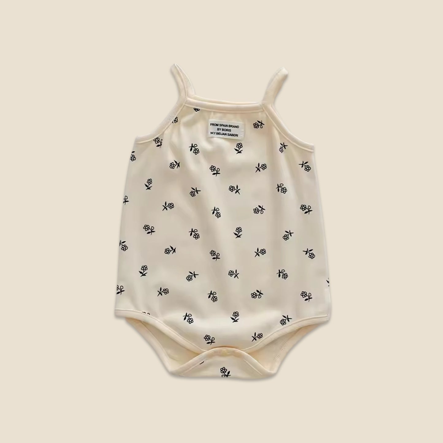 Summer Baby Sleeveless Romper - Cotton Elastane Button Bodysuit - Casual Cartoon Bunny Onesie for Newborns 0-12M
