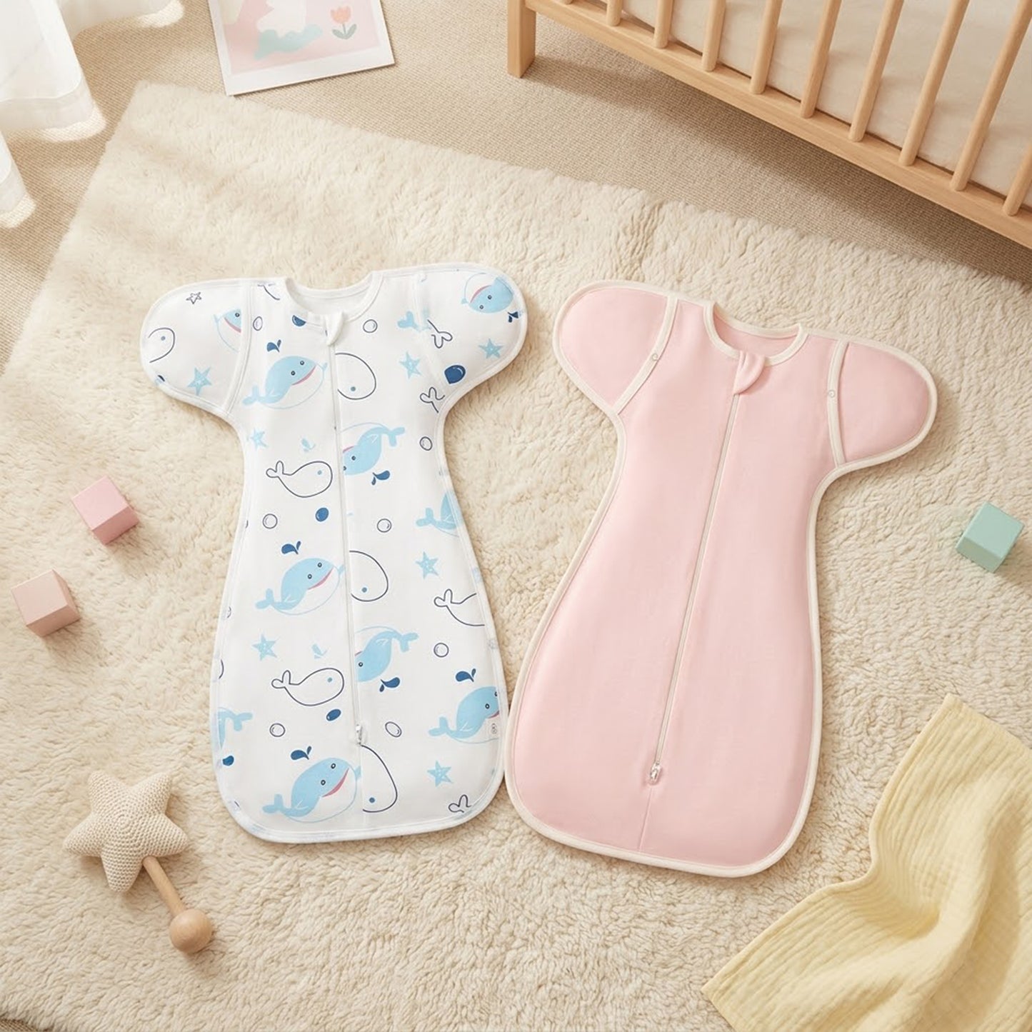 Cozy Newborn Swaddle Sleepsack – Ultra-Soft 100% Cotton for Better Baby Sleep