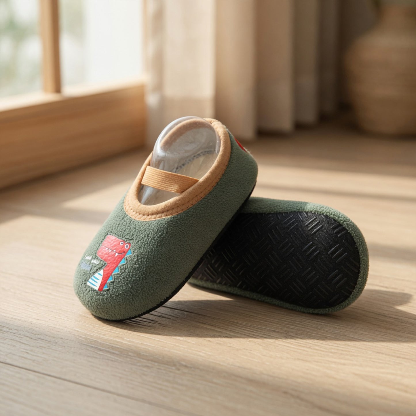 Anti-Slip Cartoon Baby First Walkers - Winter Warm Indoor & Outdoor Floor Shoes with Durable Rubber Soles