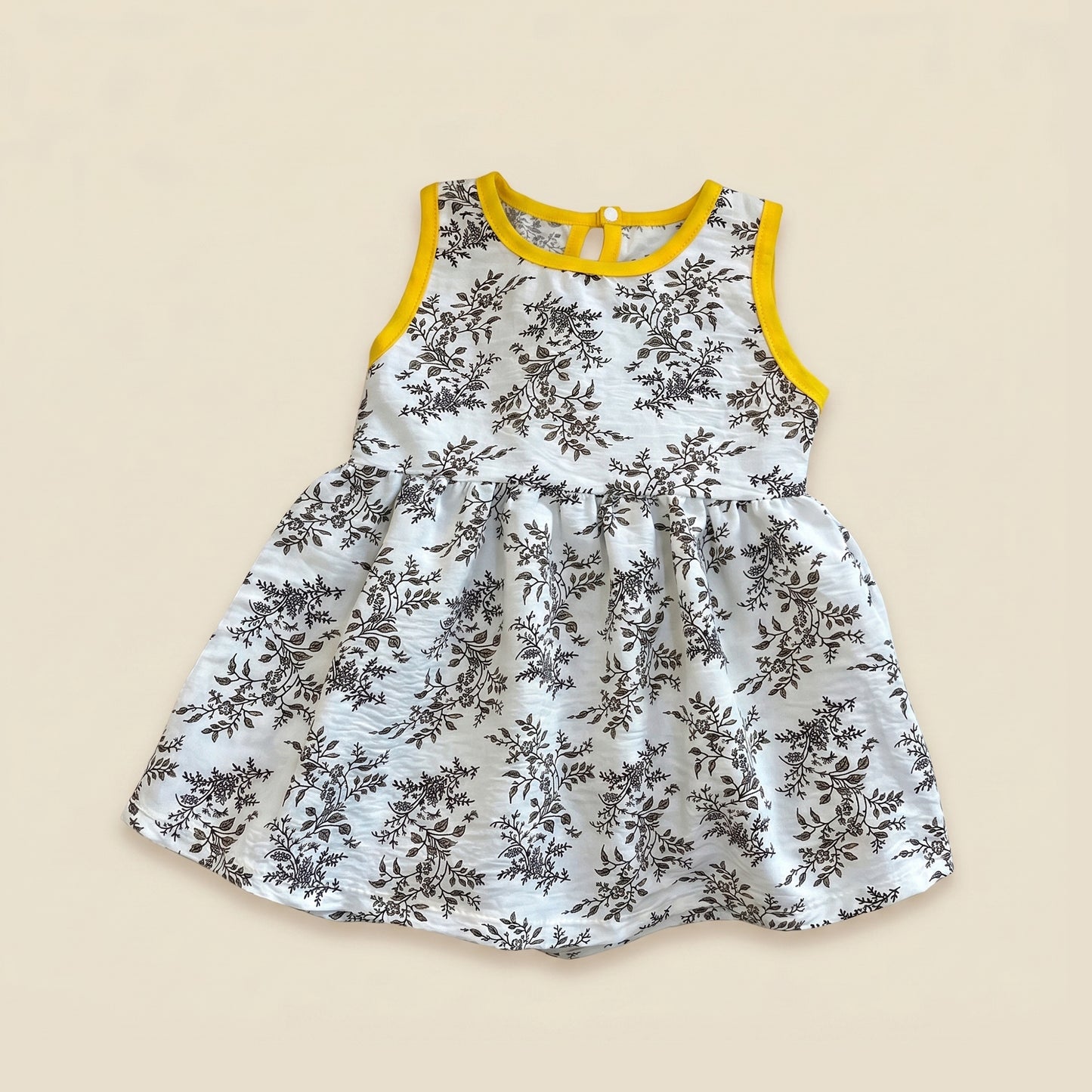 Newborn Girl Sleeveless Printed Dress - Casual Princess Style Clothing - Fashionable Baby Girl Leisure Outfits