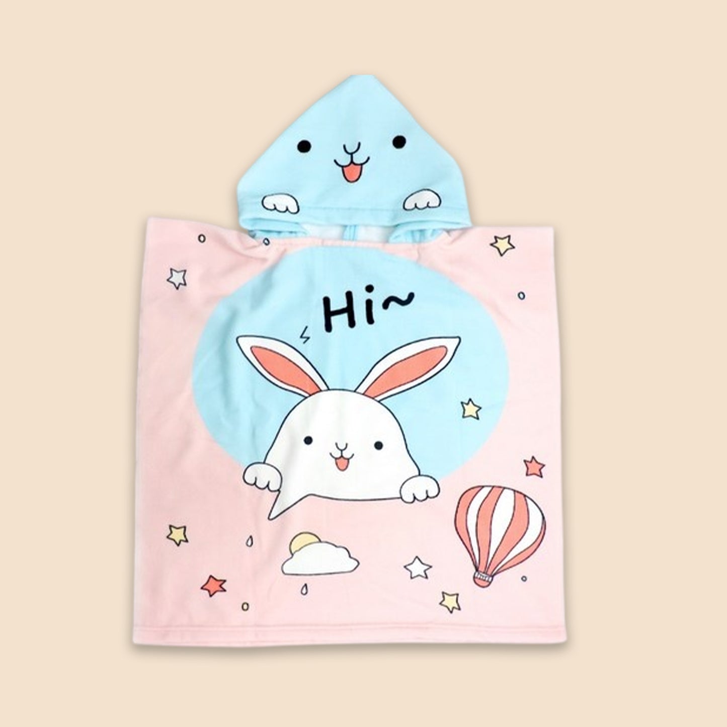 Cartoon Kids Hooded Cape Towel - Quick-Dry Beach & Bathrobe - Fun Unicorn Shark Dinosaur Print for Children