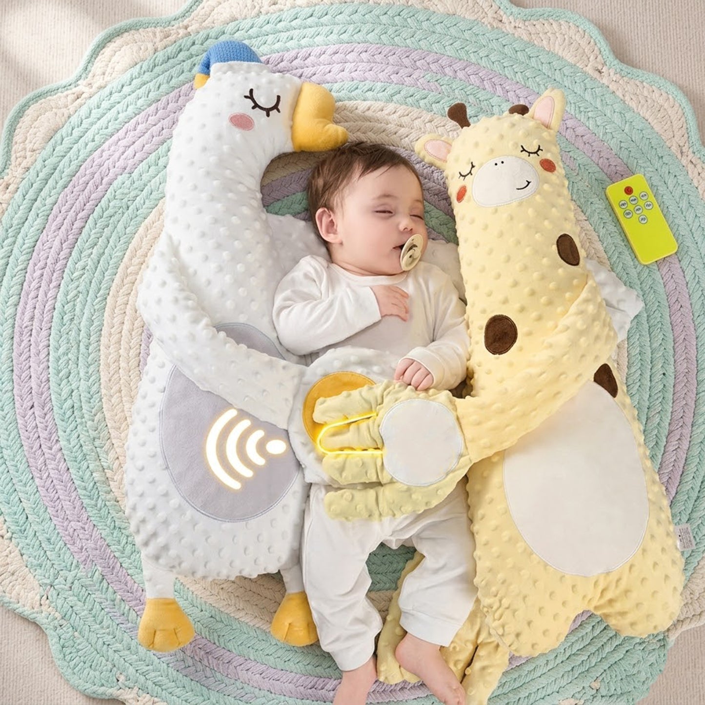 Smart Electric Baby Patting Doll - Soothing Palm Sleeping Pillow for Newborns - Cotton Retro Style Baby Comfort Pillow