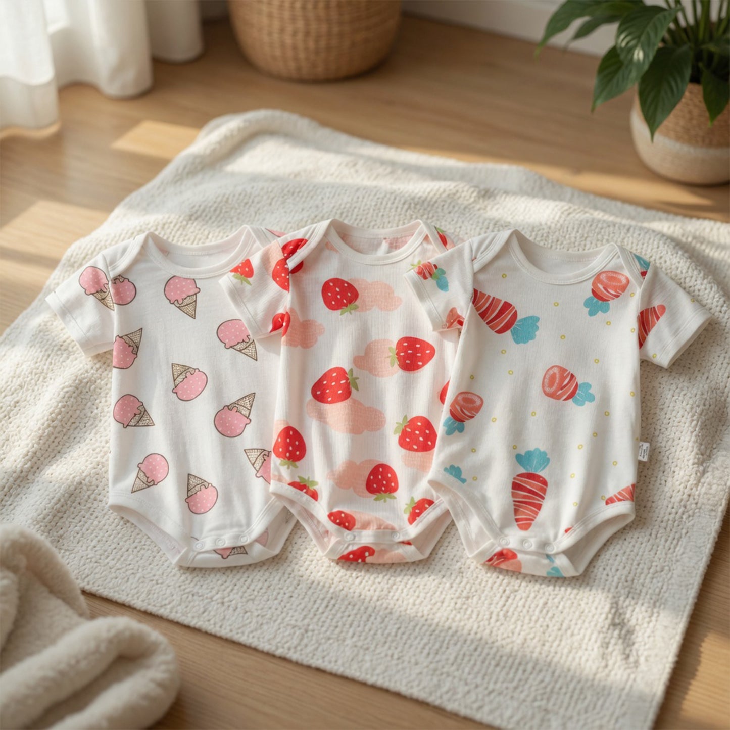 Baby Girl & Boy Summer Romper - 100% Cotton Bodysuit for Newborns - Cute Children's Overalls Costume